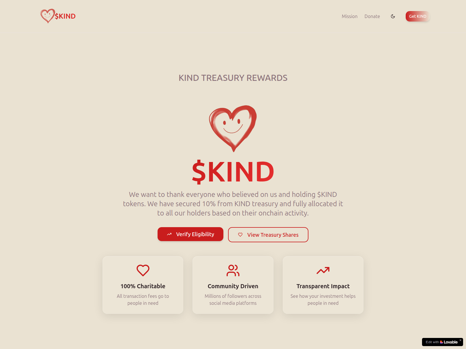 Screenshot of kindnesisfree.com