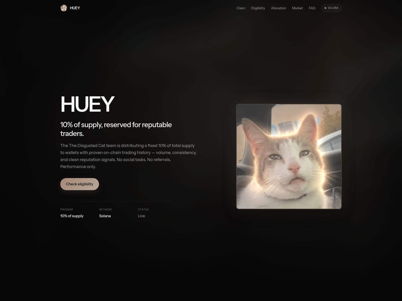 Screenshot of huey.memepage.io