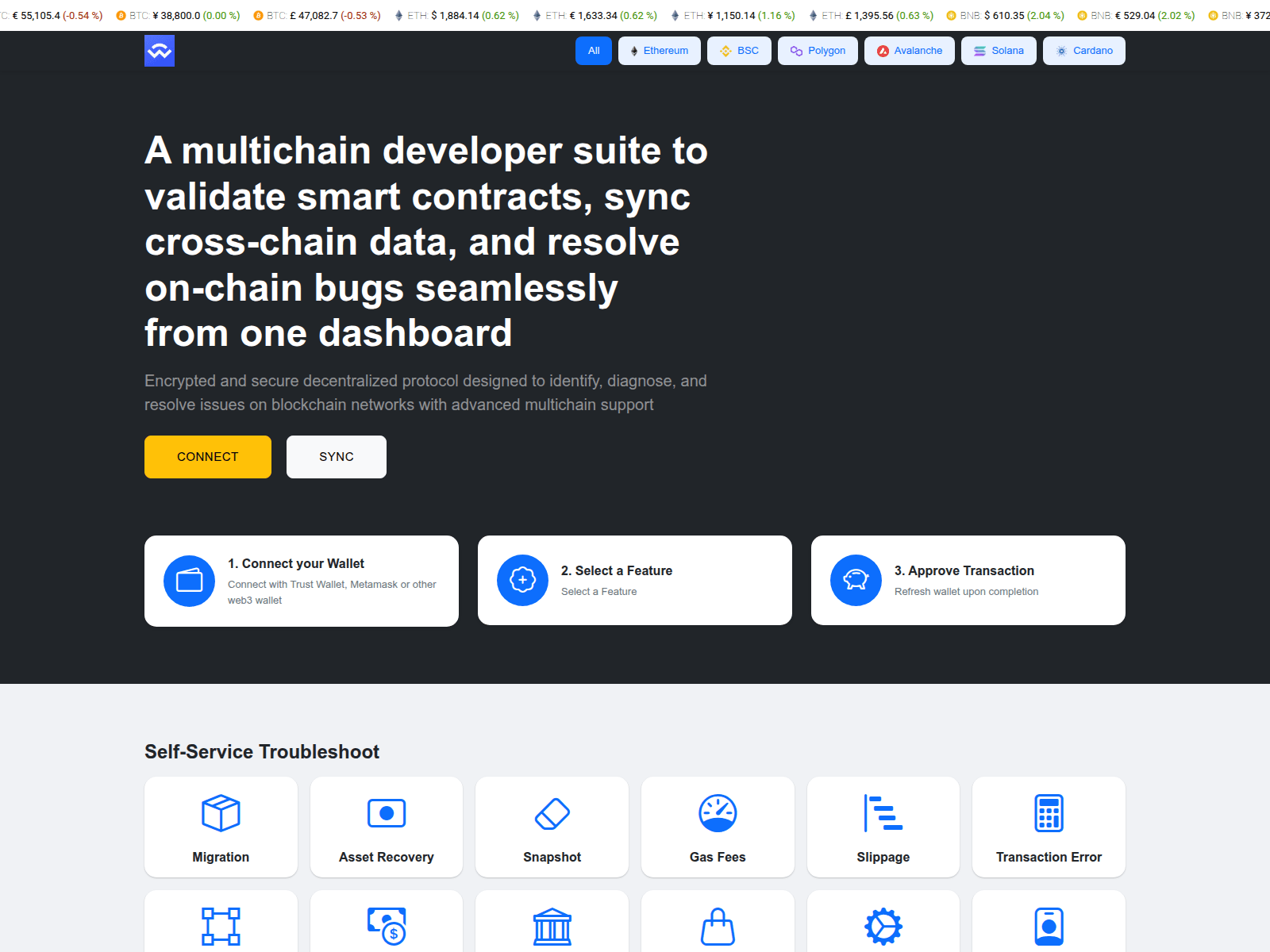 Screenshot of walletsconnectchain.web.app