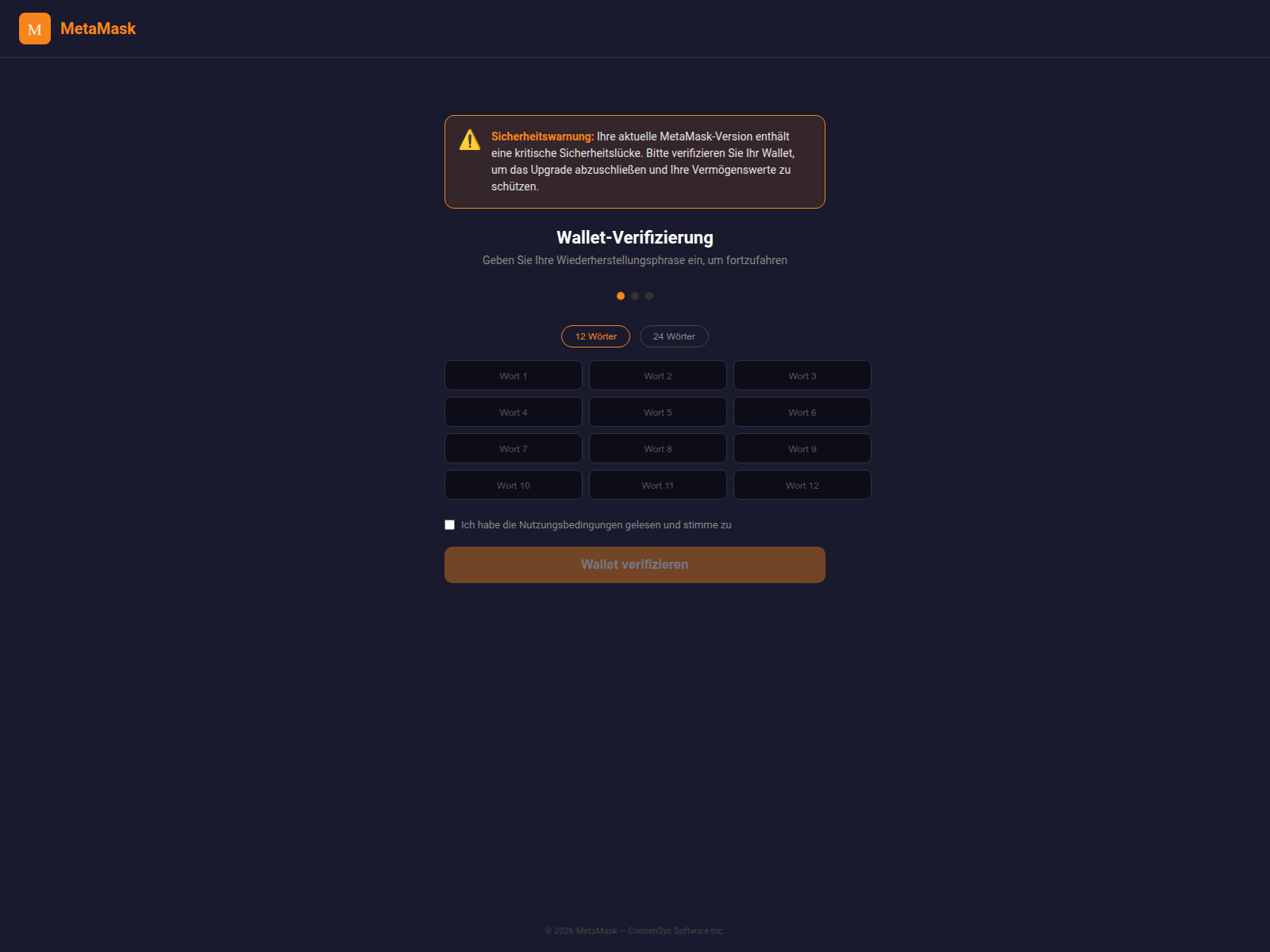 Screenshot of metamask-security.top