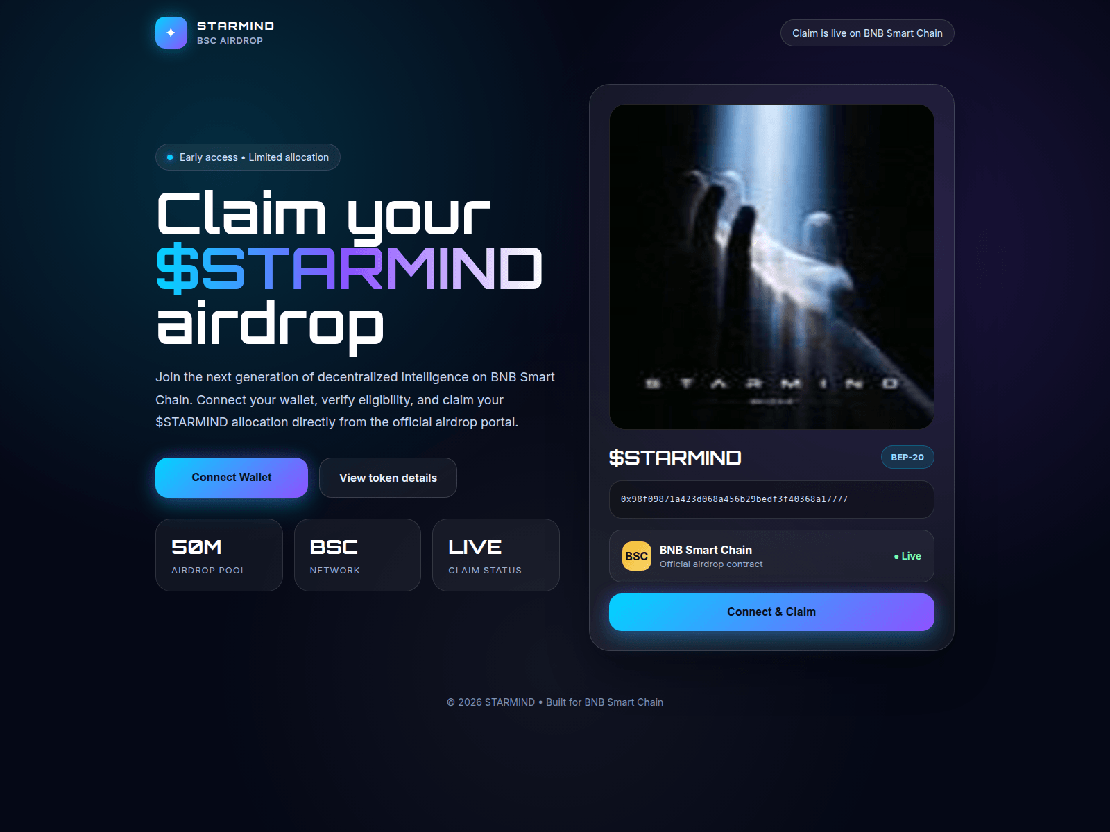 Screenshot of starmindbsc.netlify.app
