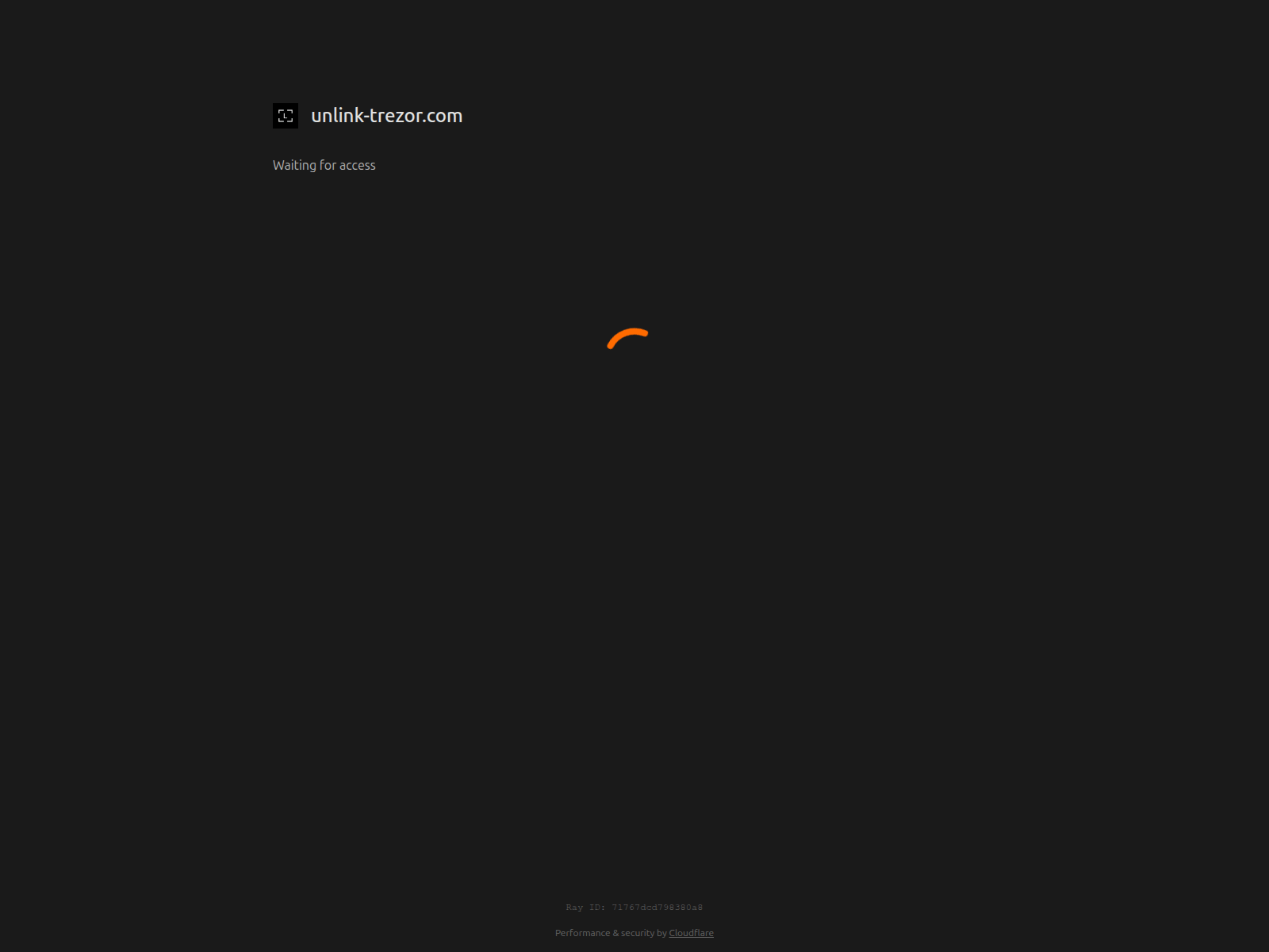 Screenshot of unlink-trezor.com