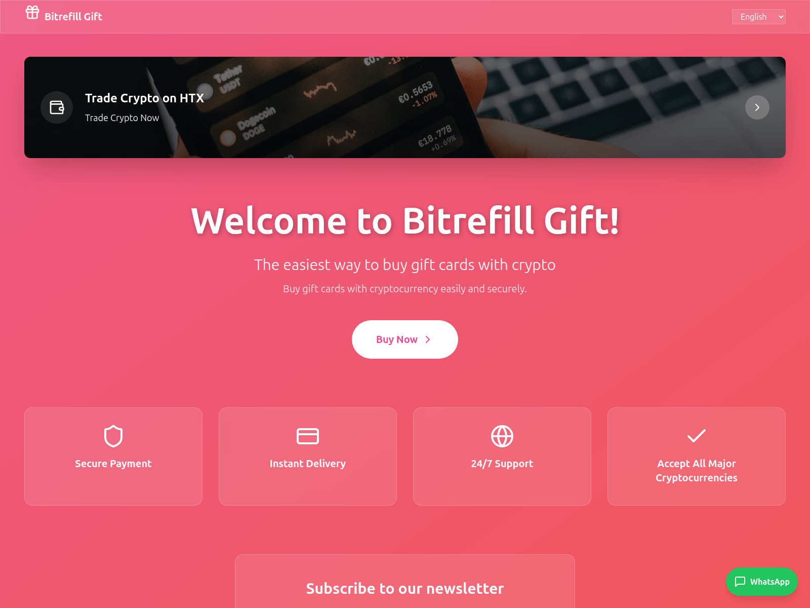 Screenshot of bitrefill-gift.com