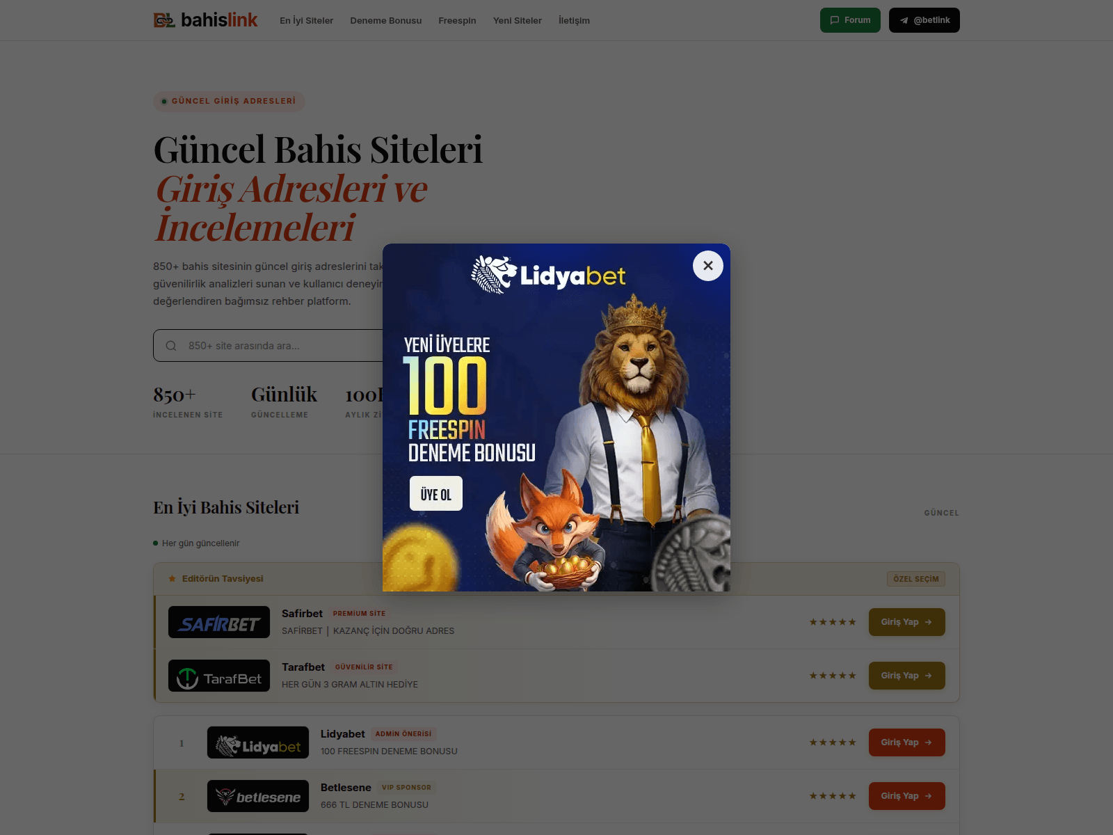 Screenshot of bahislink11.pro