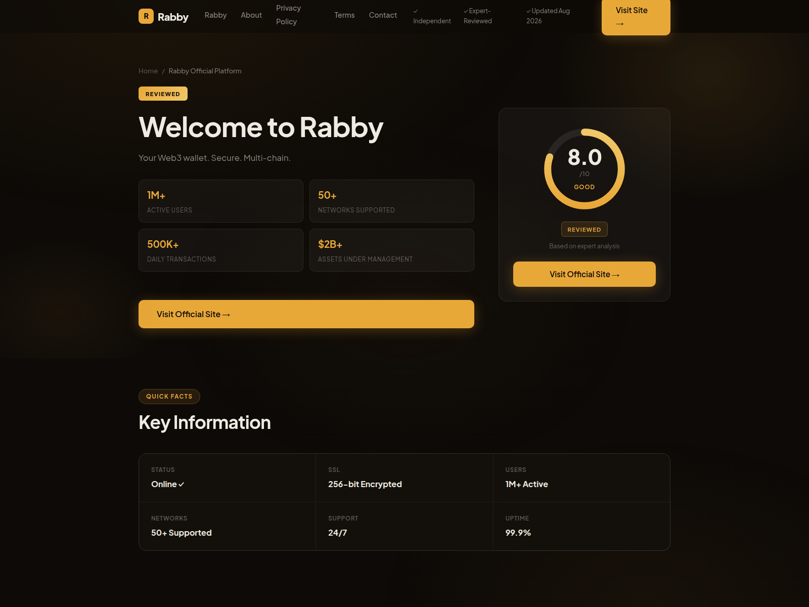 Screenshot of my-rabby.com