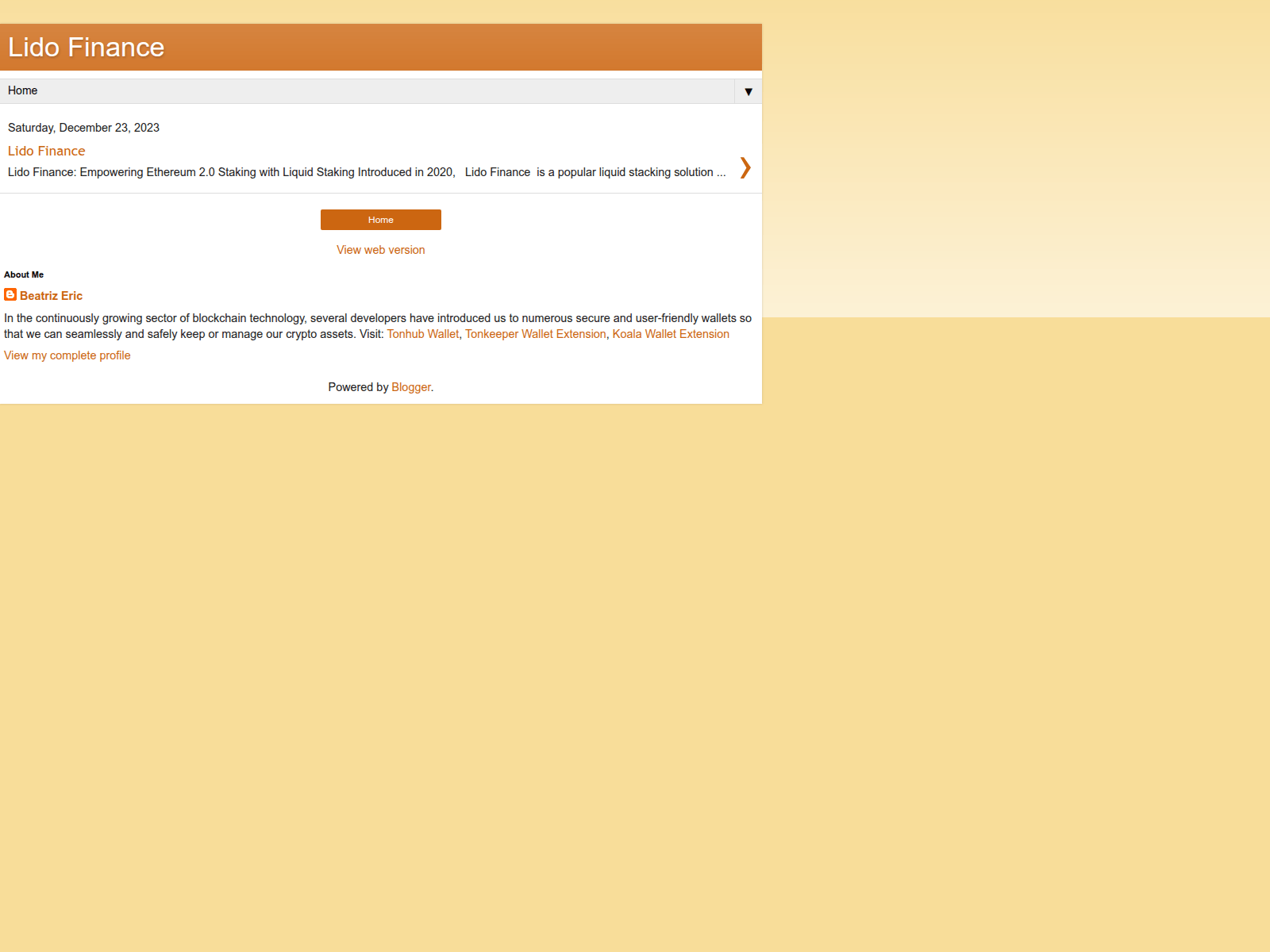 Screenshot of lidofinance.blogspot.com