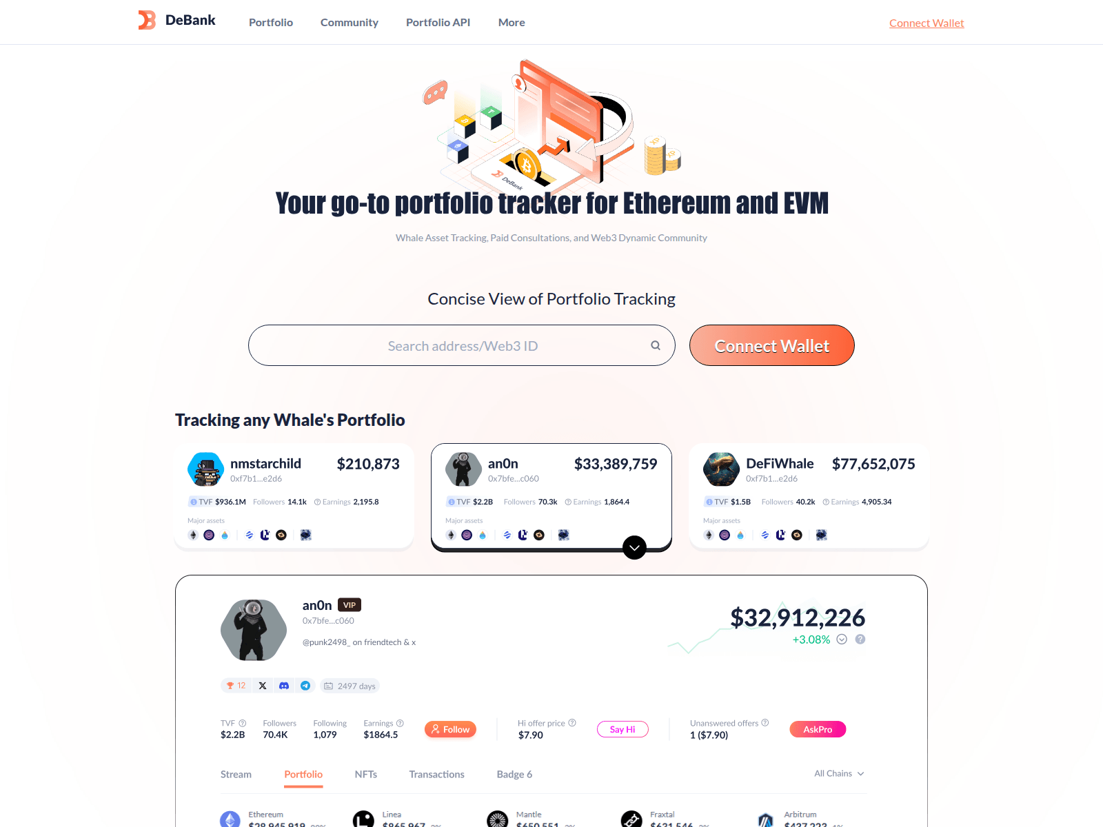 Screenshot of debank-tracking.com