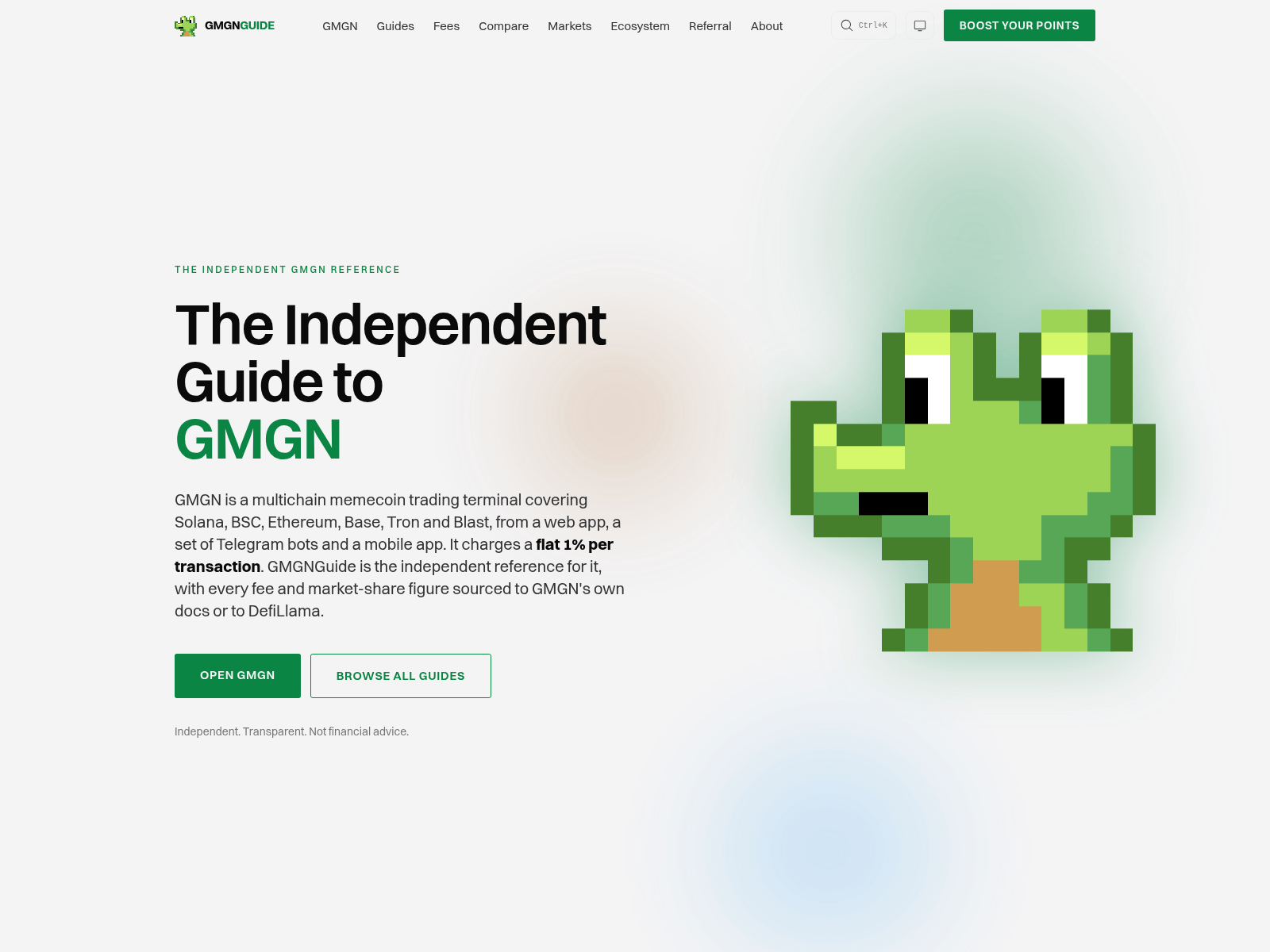 Screenshot of gmgnguide.com