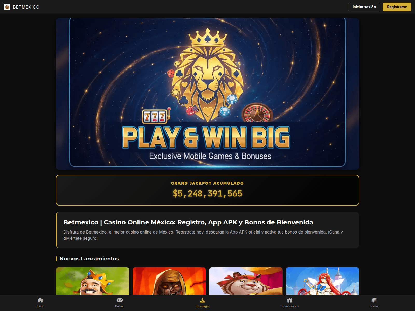 Screenshot of mx-betmexico.com