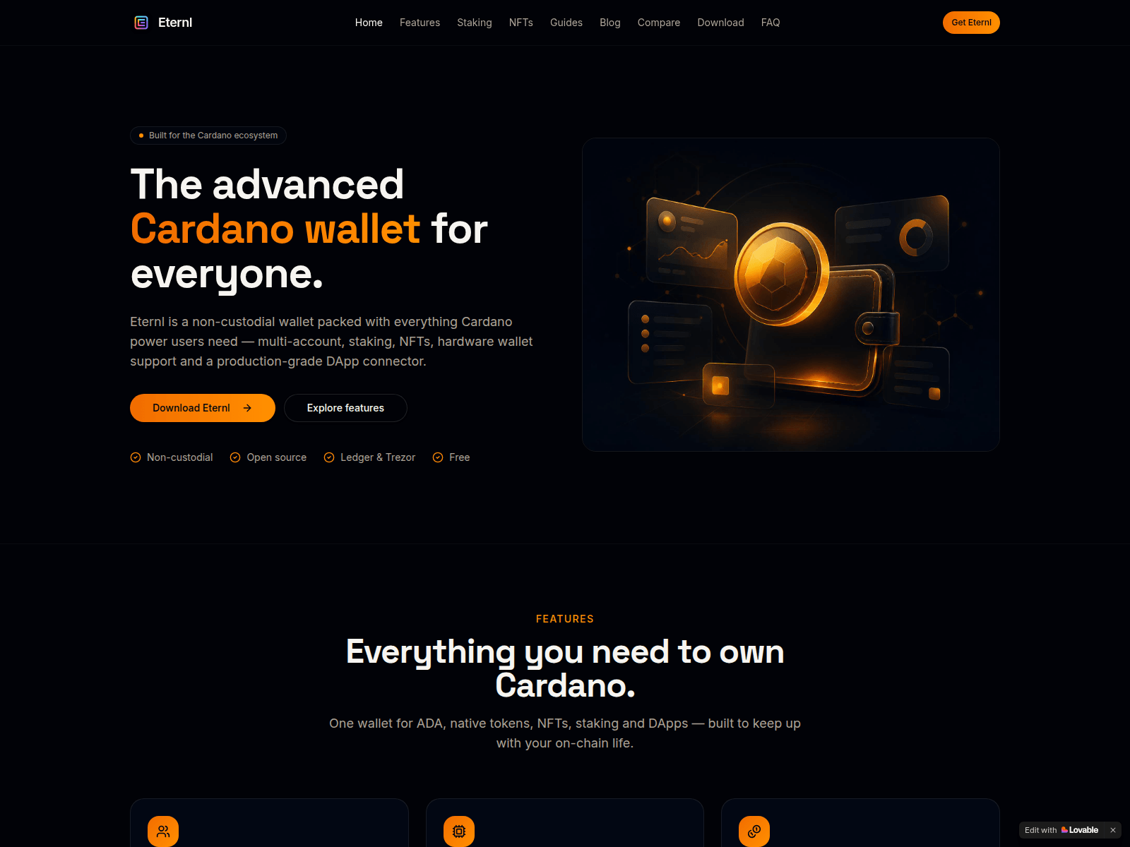 Screenshot of useeternl.com