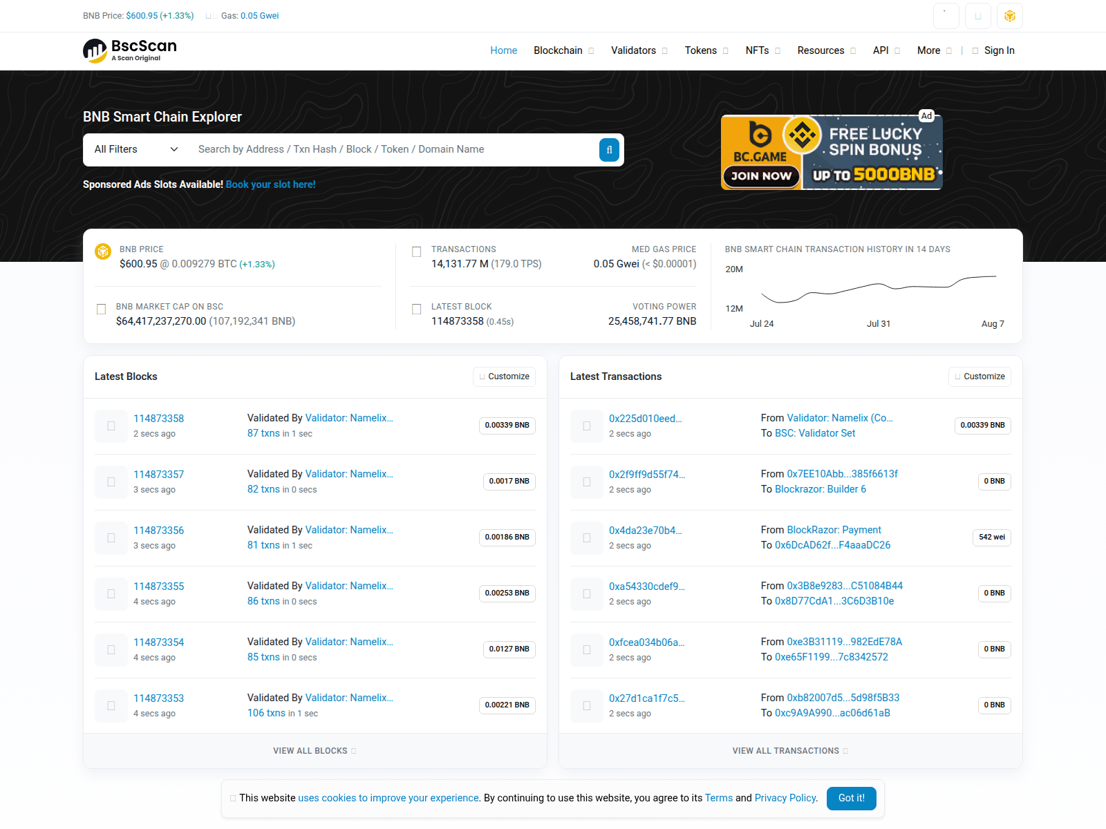 Screenshot of bscscan.to