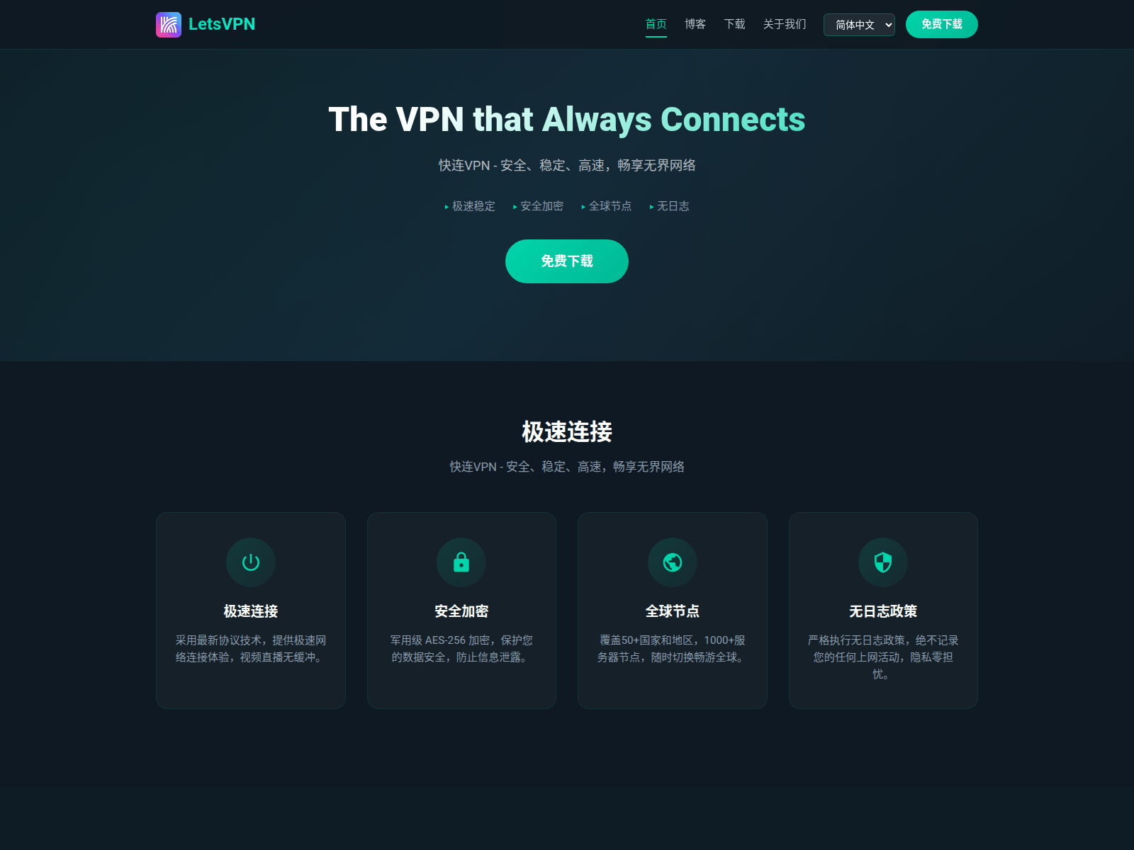 Screenshot of letsvpn-ai.com