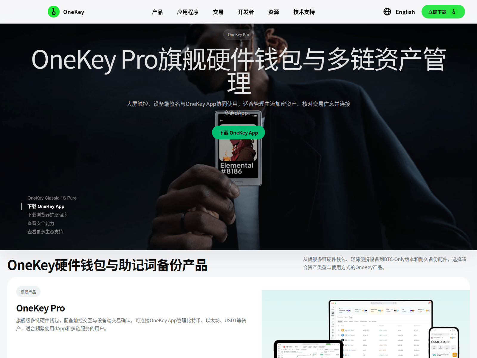 Screenshot of onekey-app.com