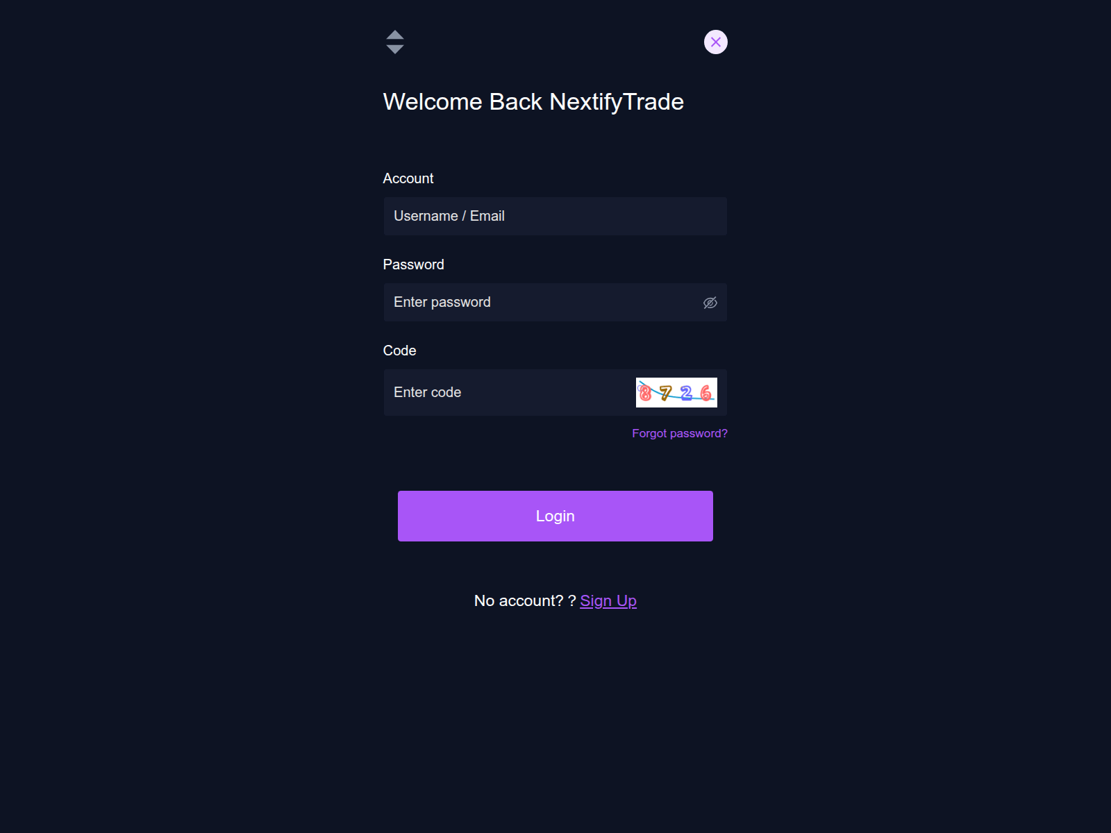 Screenshot of nexifytrade.com
