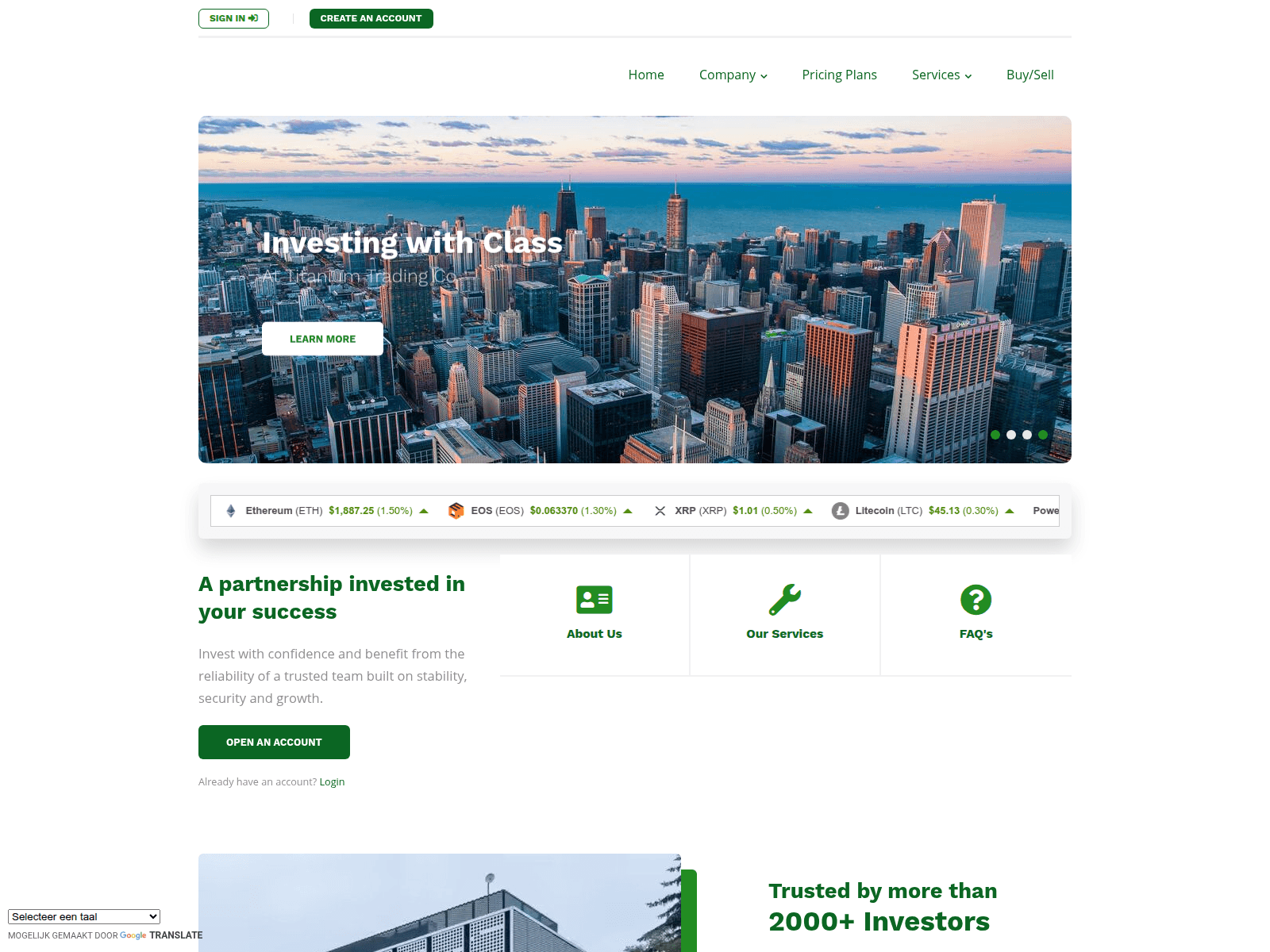 Screenshot of titaniumtradingco.com