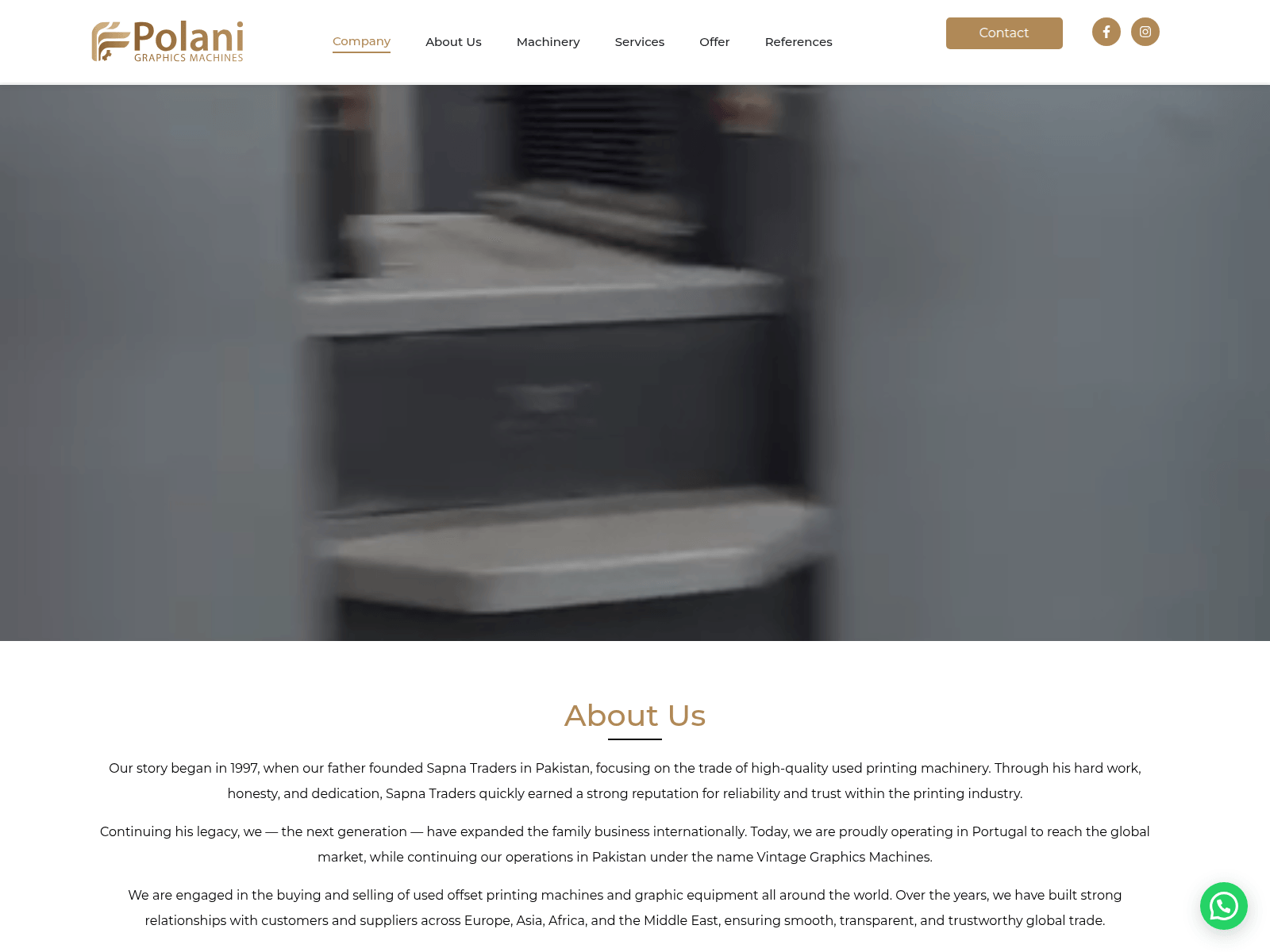 Знімок екрана polanimachines.com