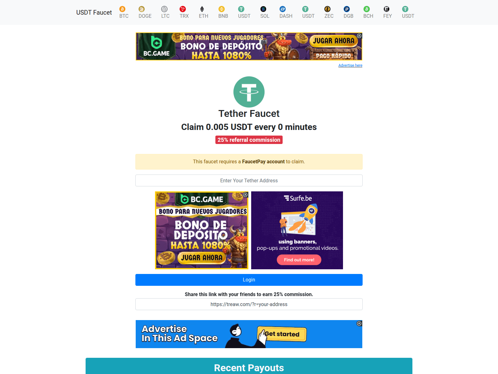 Screenshot von treaw.com