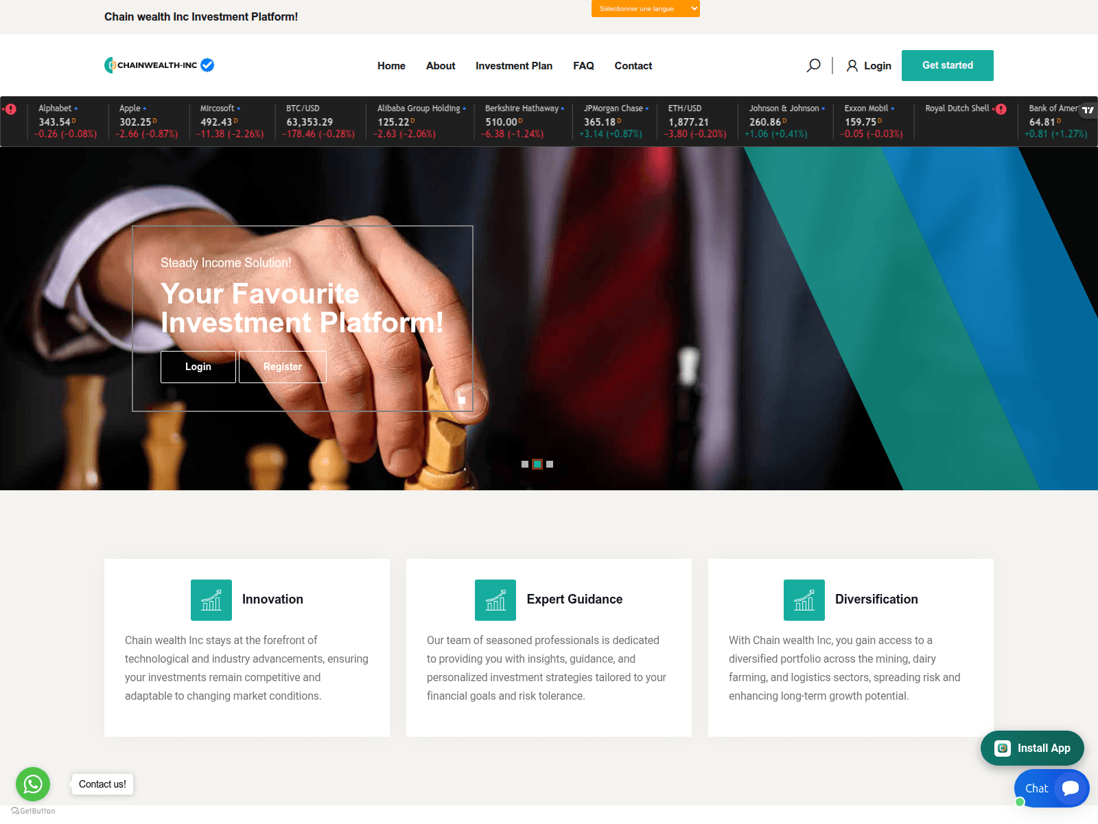 的截图 chainwealth-inc.com