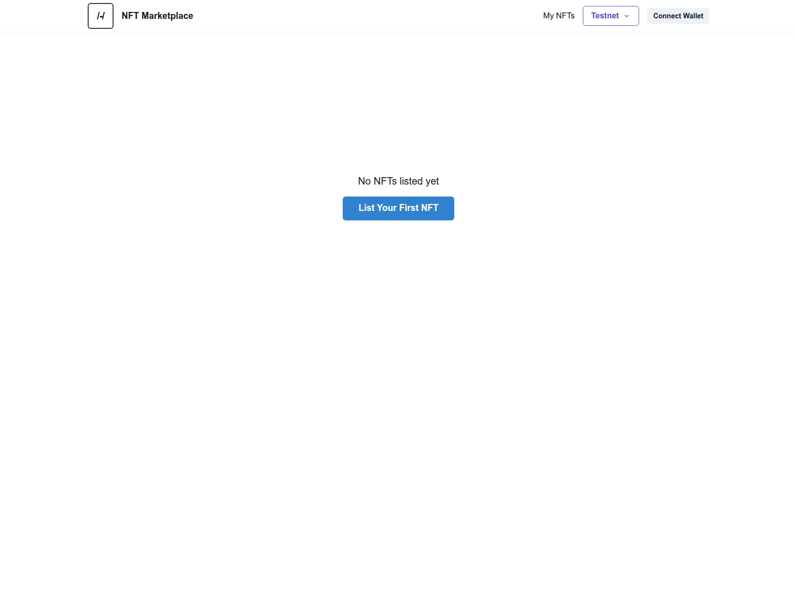 Screenshot von platform-template-nft-marketplace-dapp-front-end.vercel.app