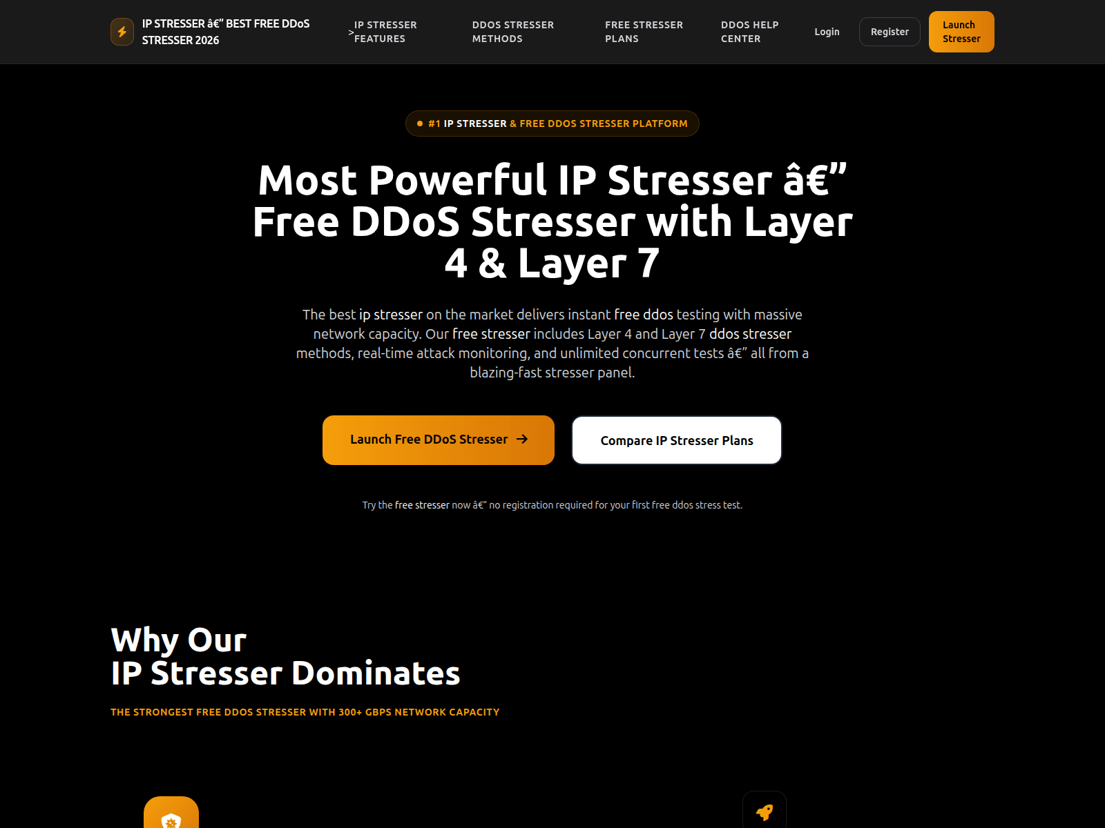 Screenshot of hardstresser.org