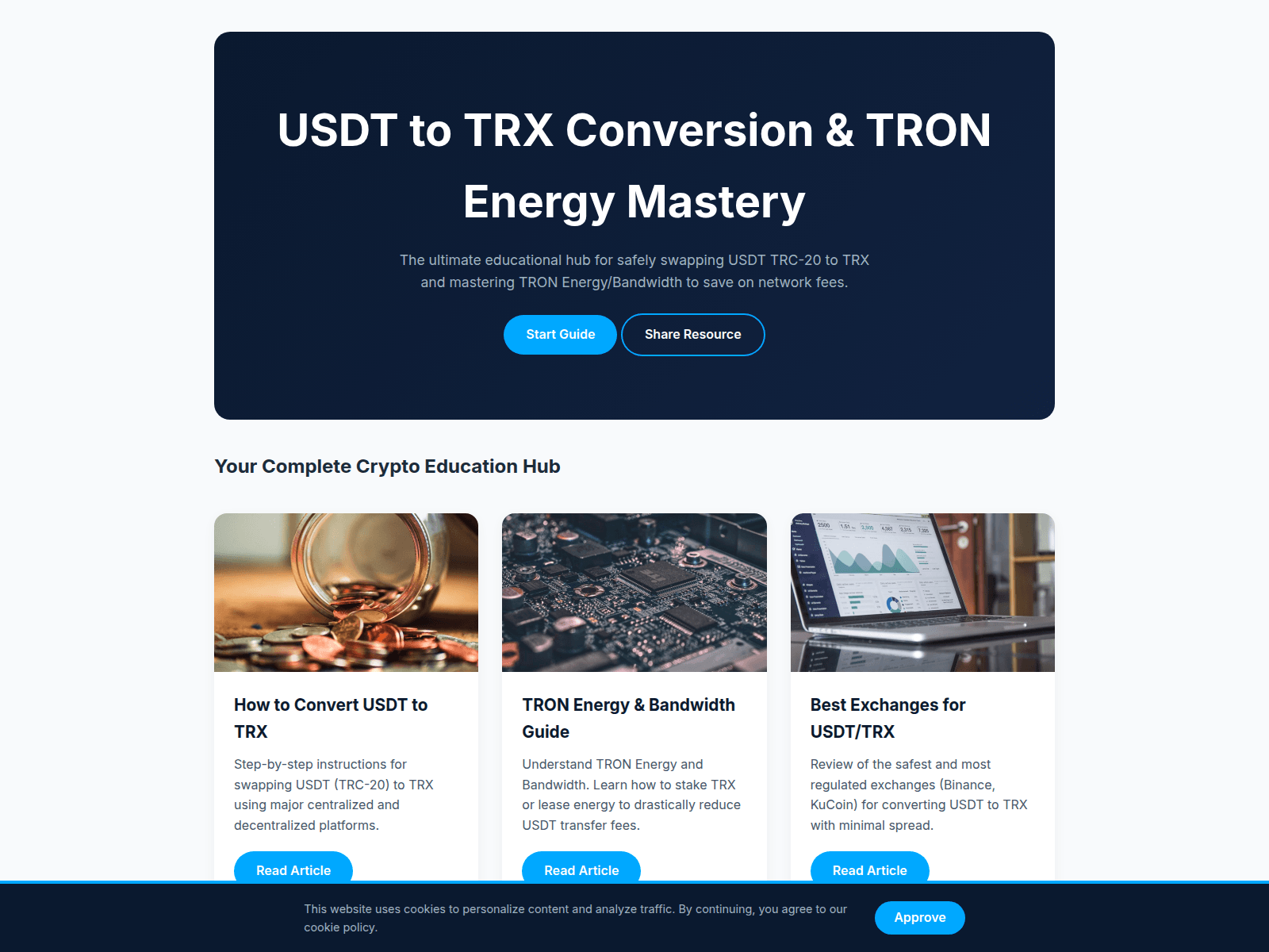 Screenshot of trxguide.network