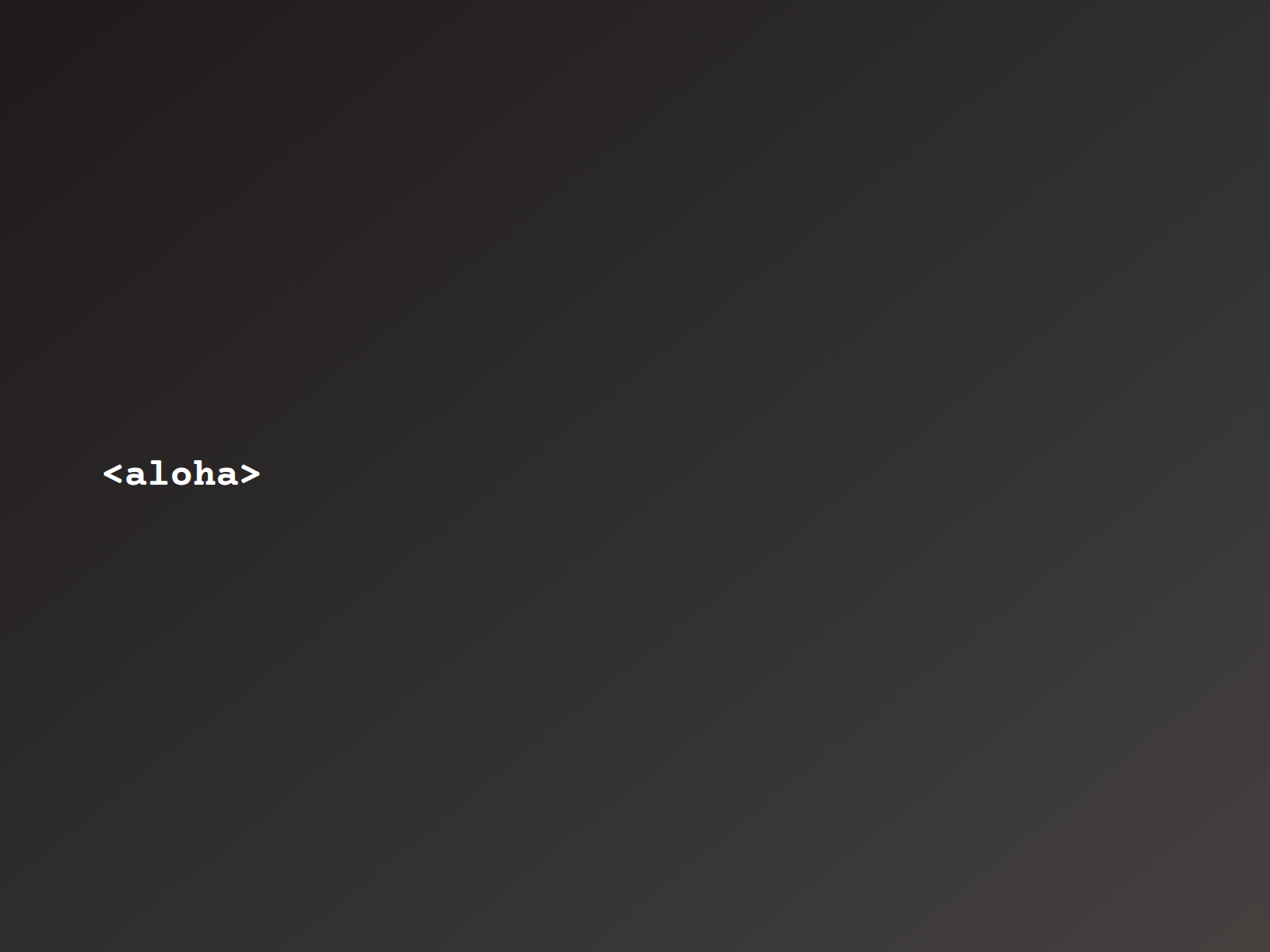 Screenshot von aloha.dev