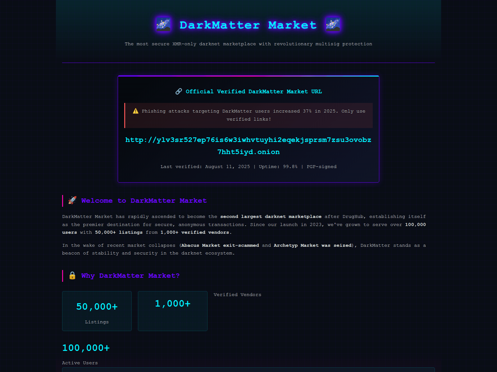 [Ekran görüntüsü] dark-matter-market.com