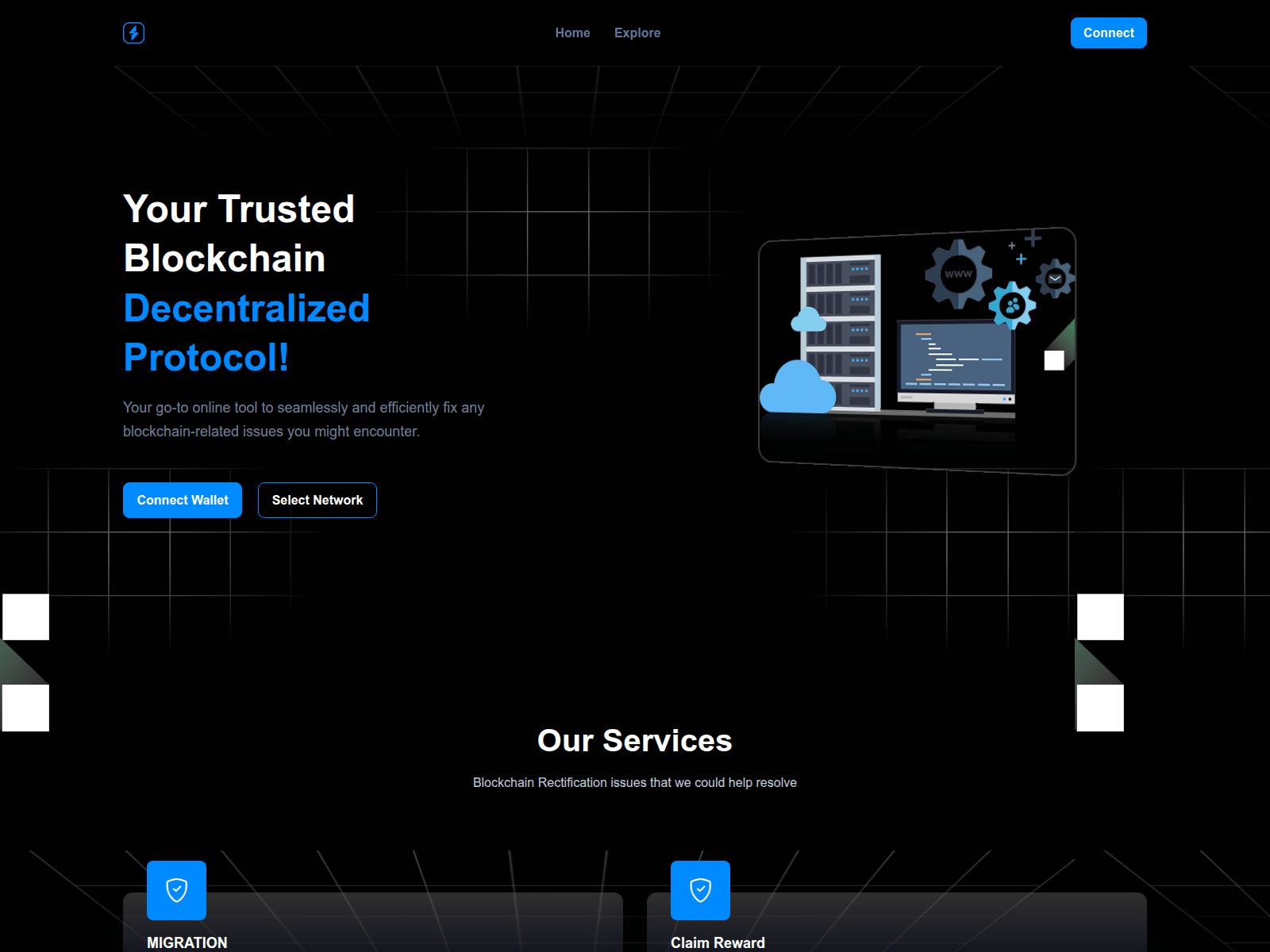 Screenshot of onchainrestore.xyz