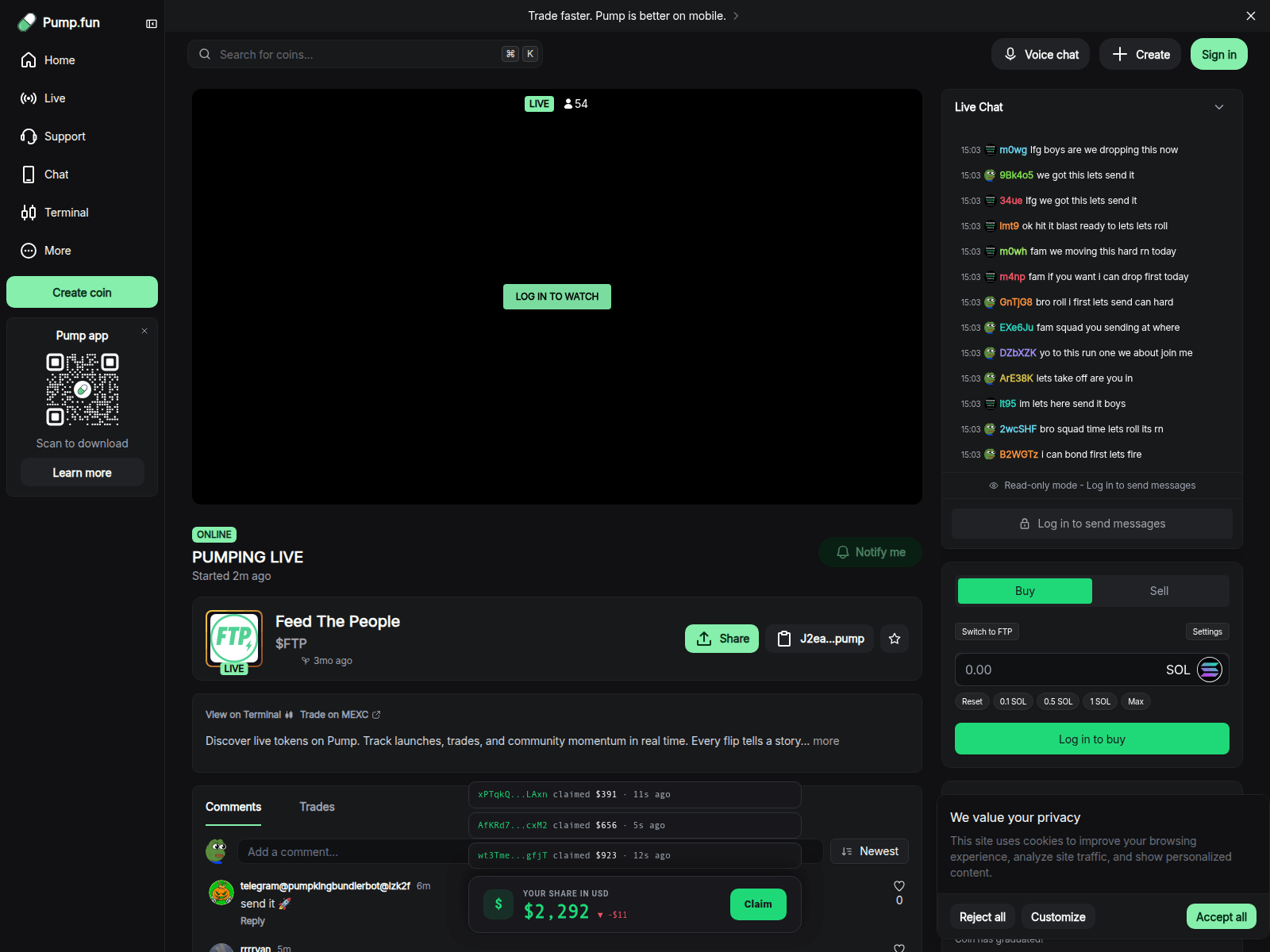 Screenshot of pumlivep.top