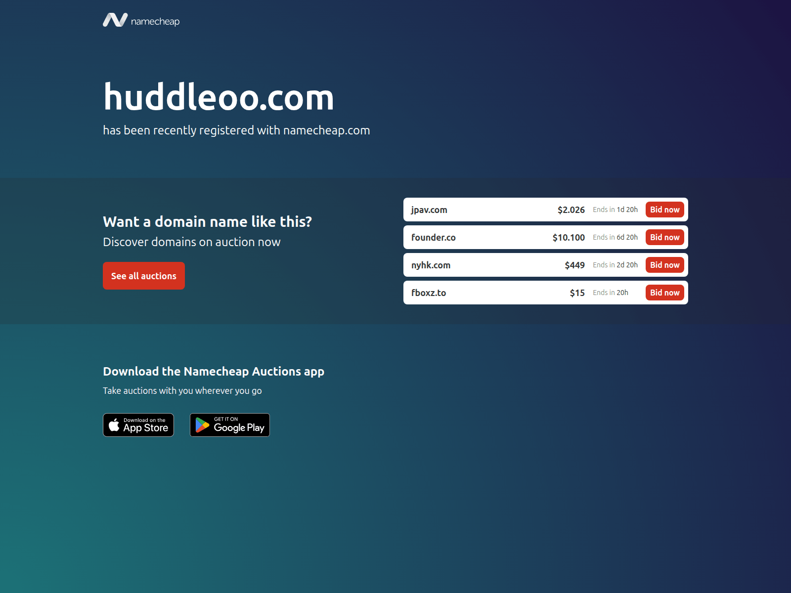 Screenshot of huddleoo.com