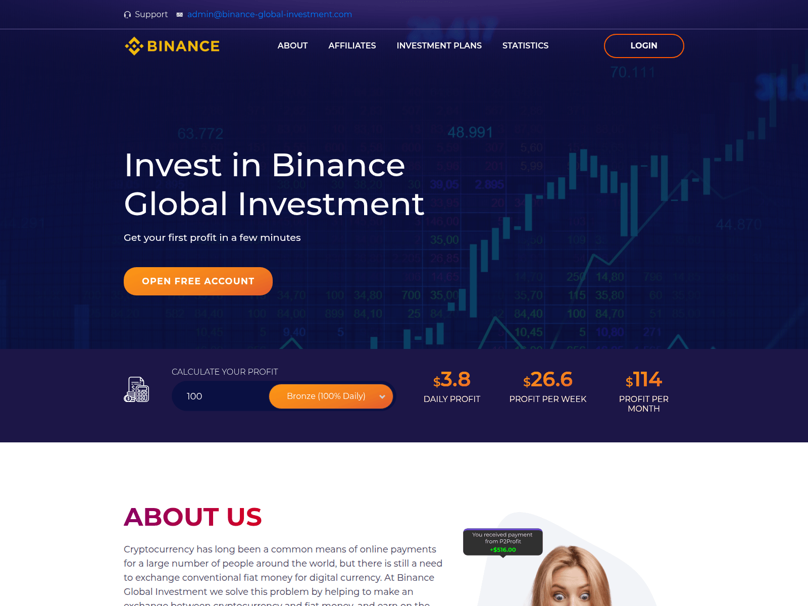 Screenshot of binance-global-investment.com