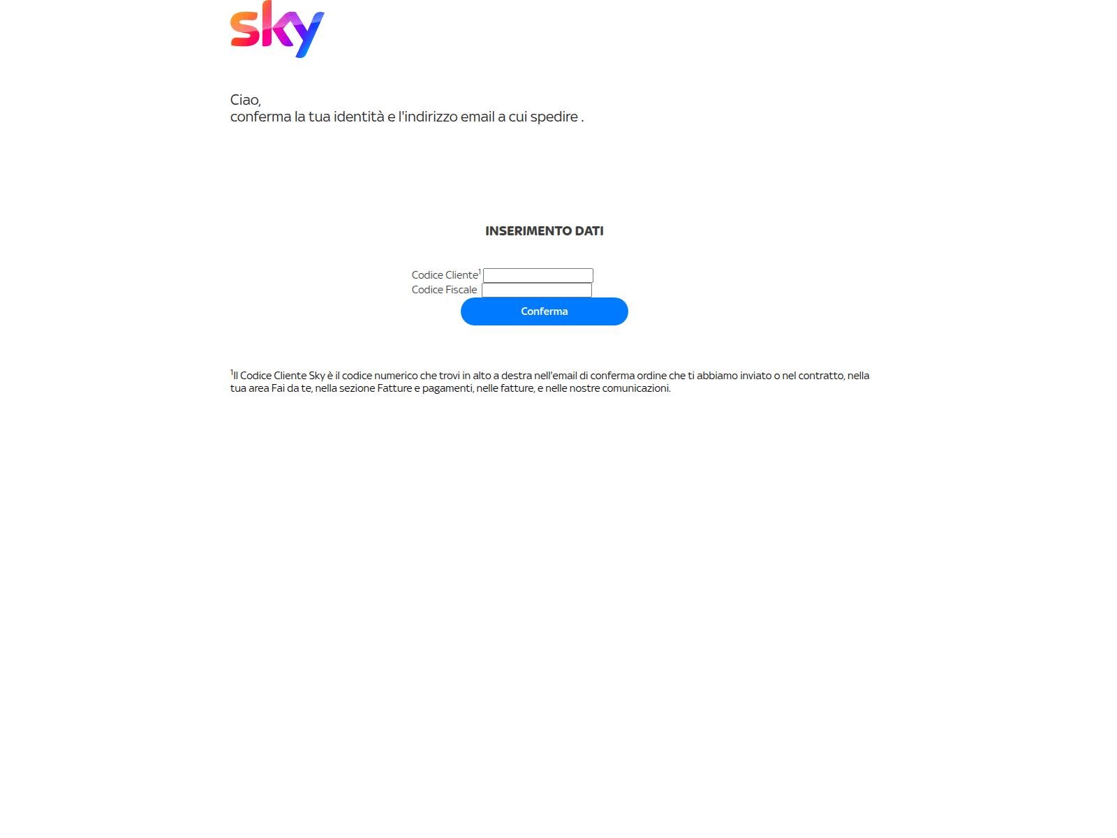 Screenshot of skygift.digitalcontest.it
