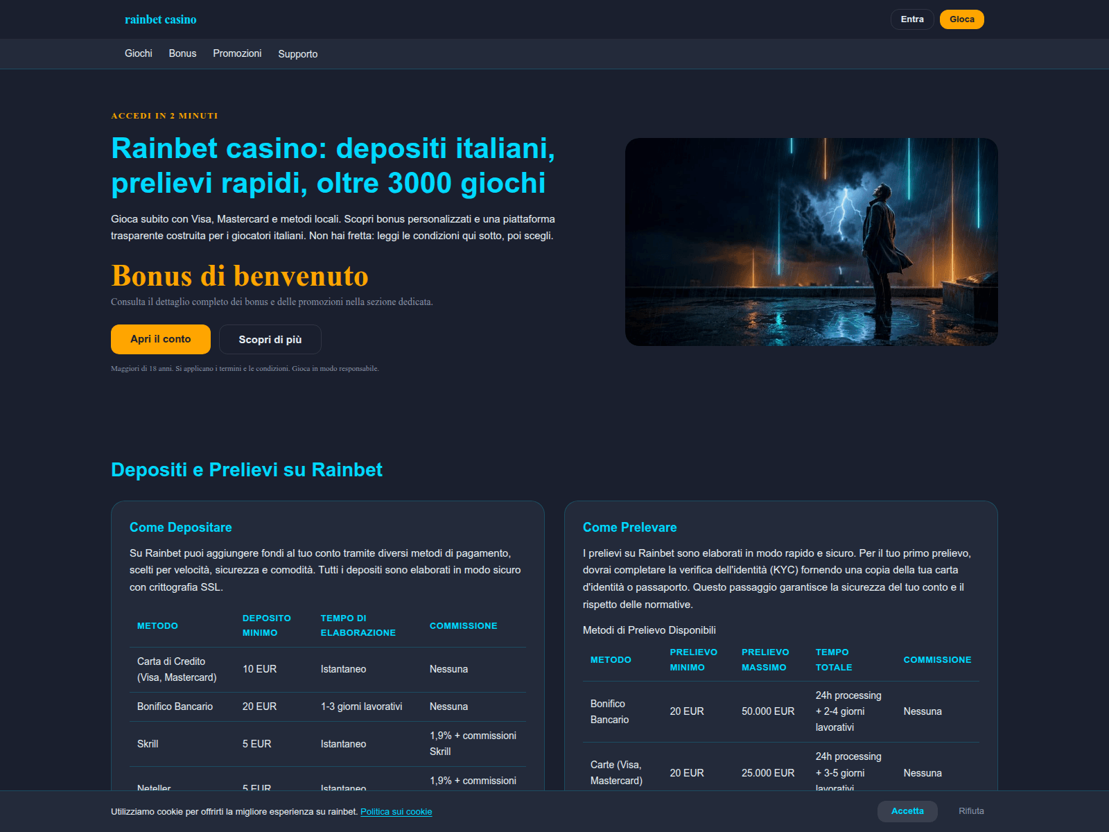 Screenshot of rainbet-ufficiale.it