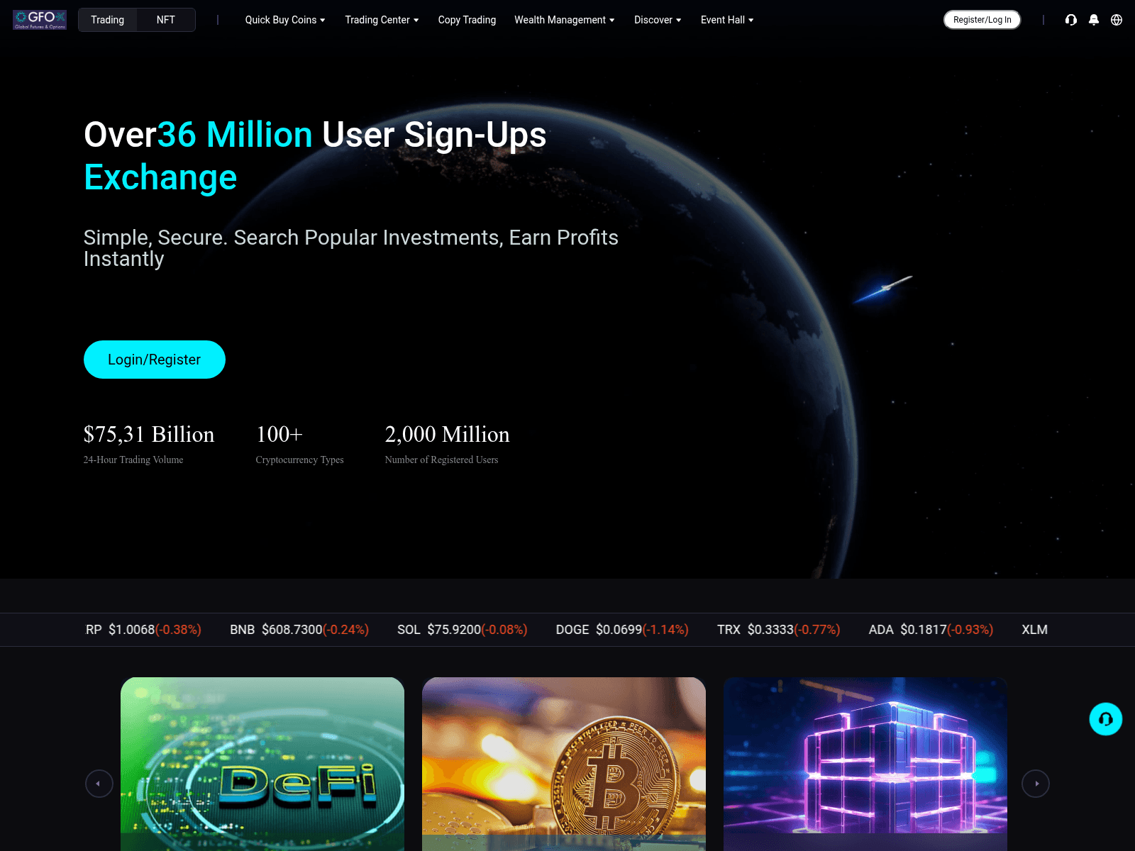 Screenshot of gfochain.com