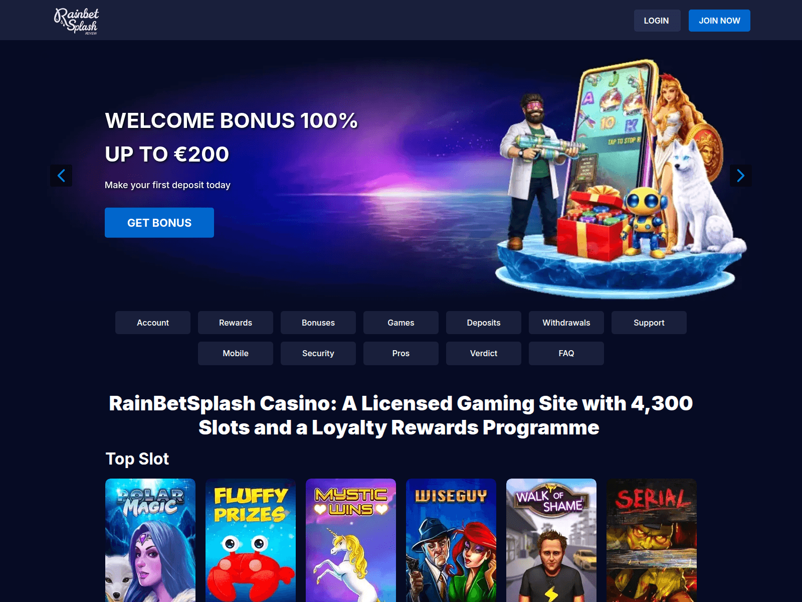 Screenshot of rainbet-splash.com