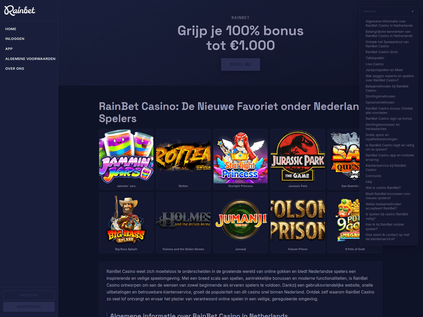 Screenshot of rainbet-casinos-netherlands.com
