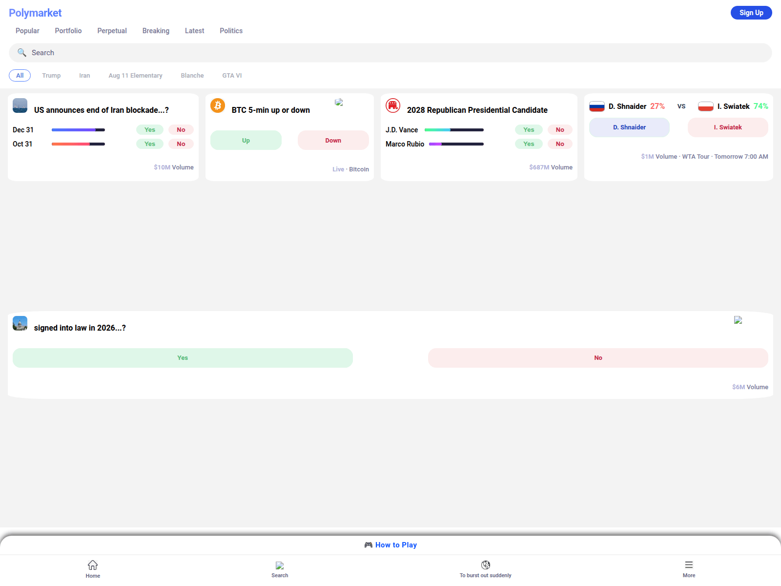 Screenshot of poliymarket.xyz