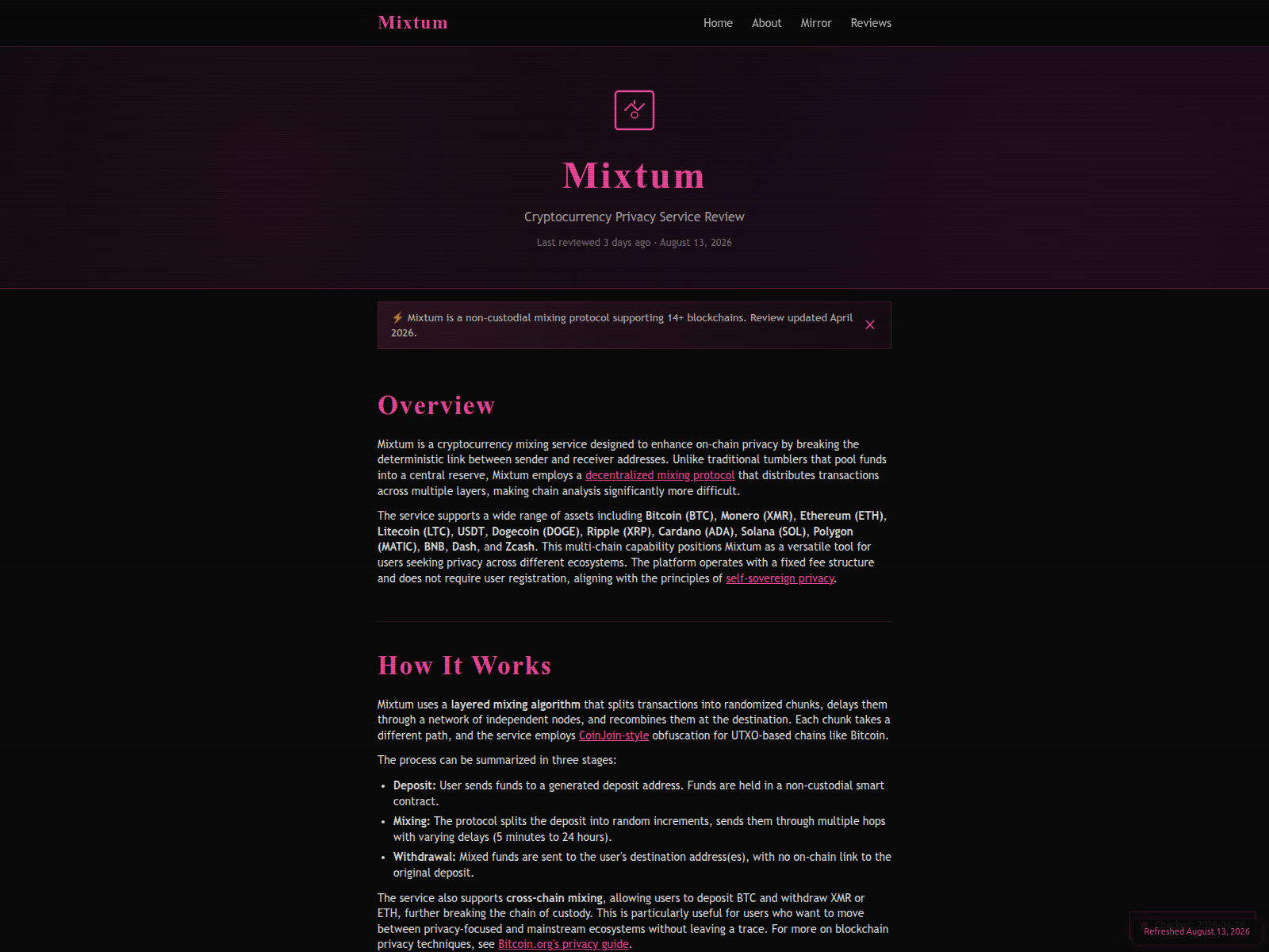 Screenshot of mixtum-mixer.top