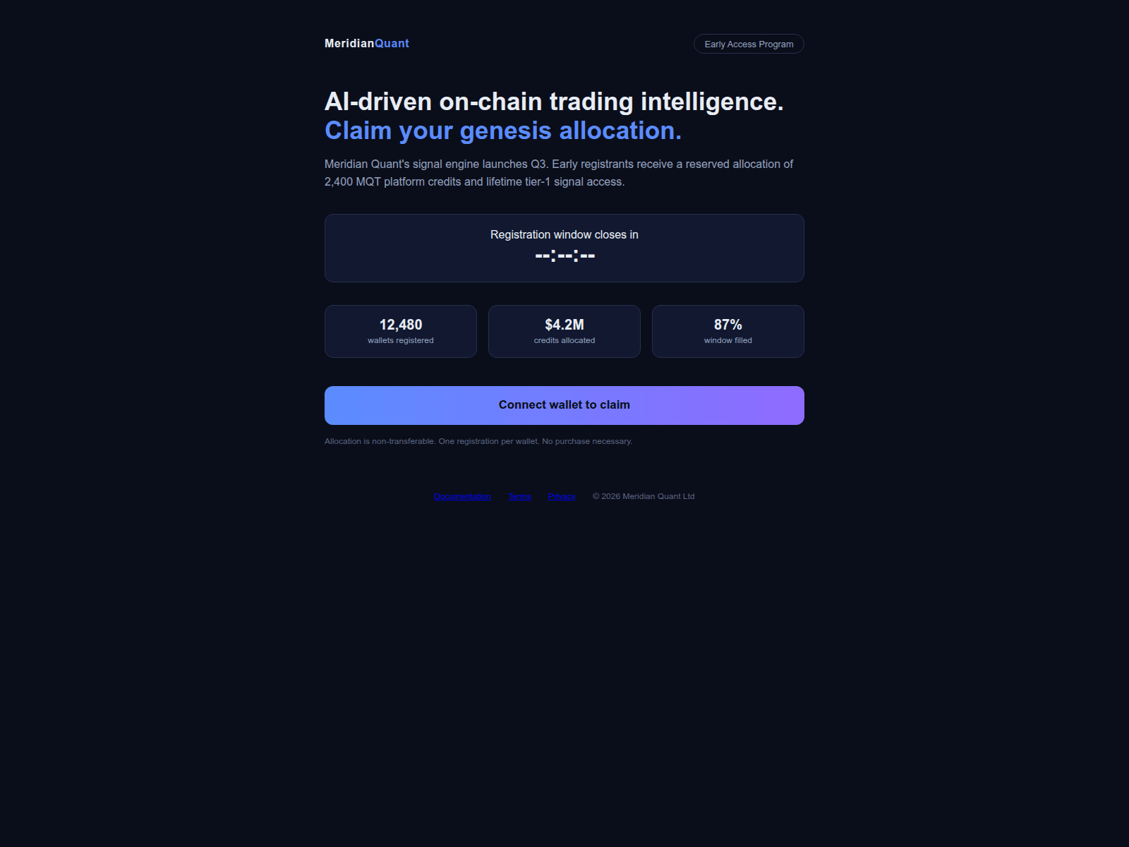 Screenshot of probe.meridianquant.pro
