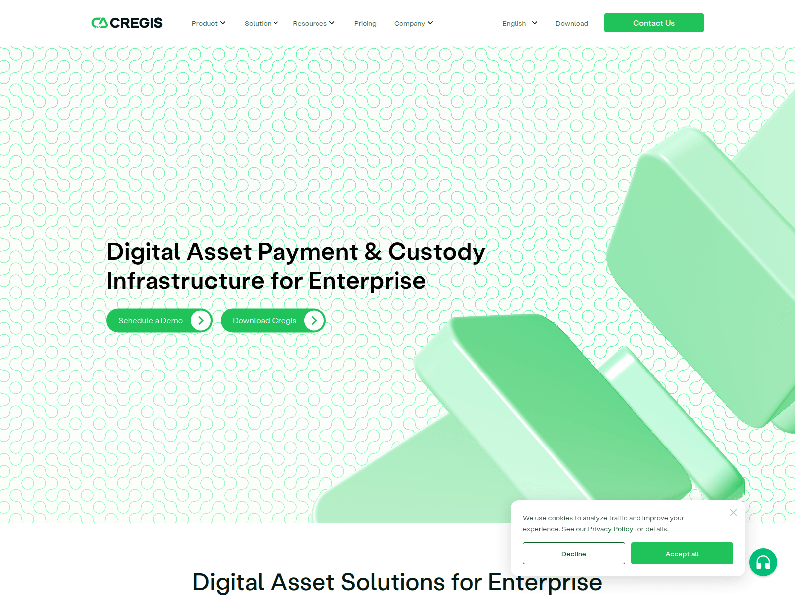 Screenshot of www.cregis.com