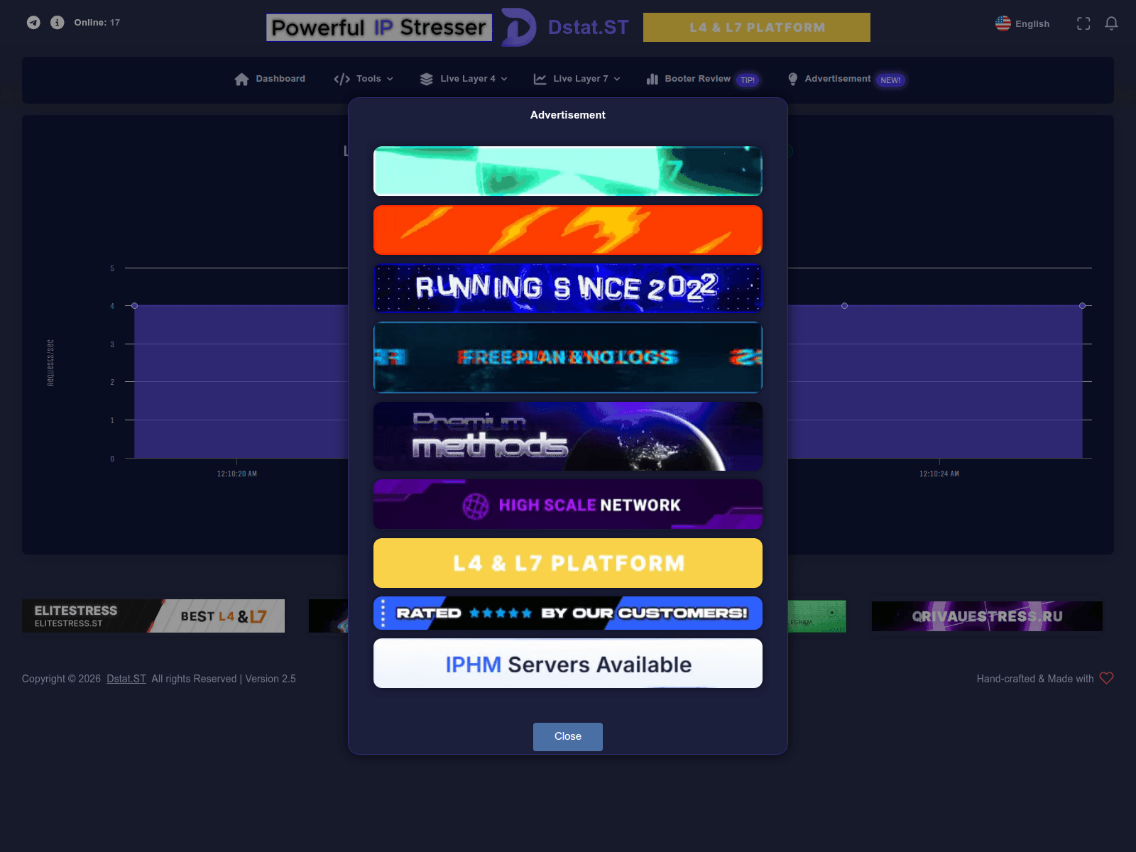 Screenshot of dstat.vc