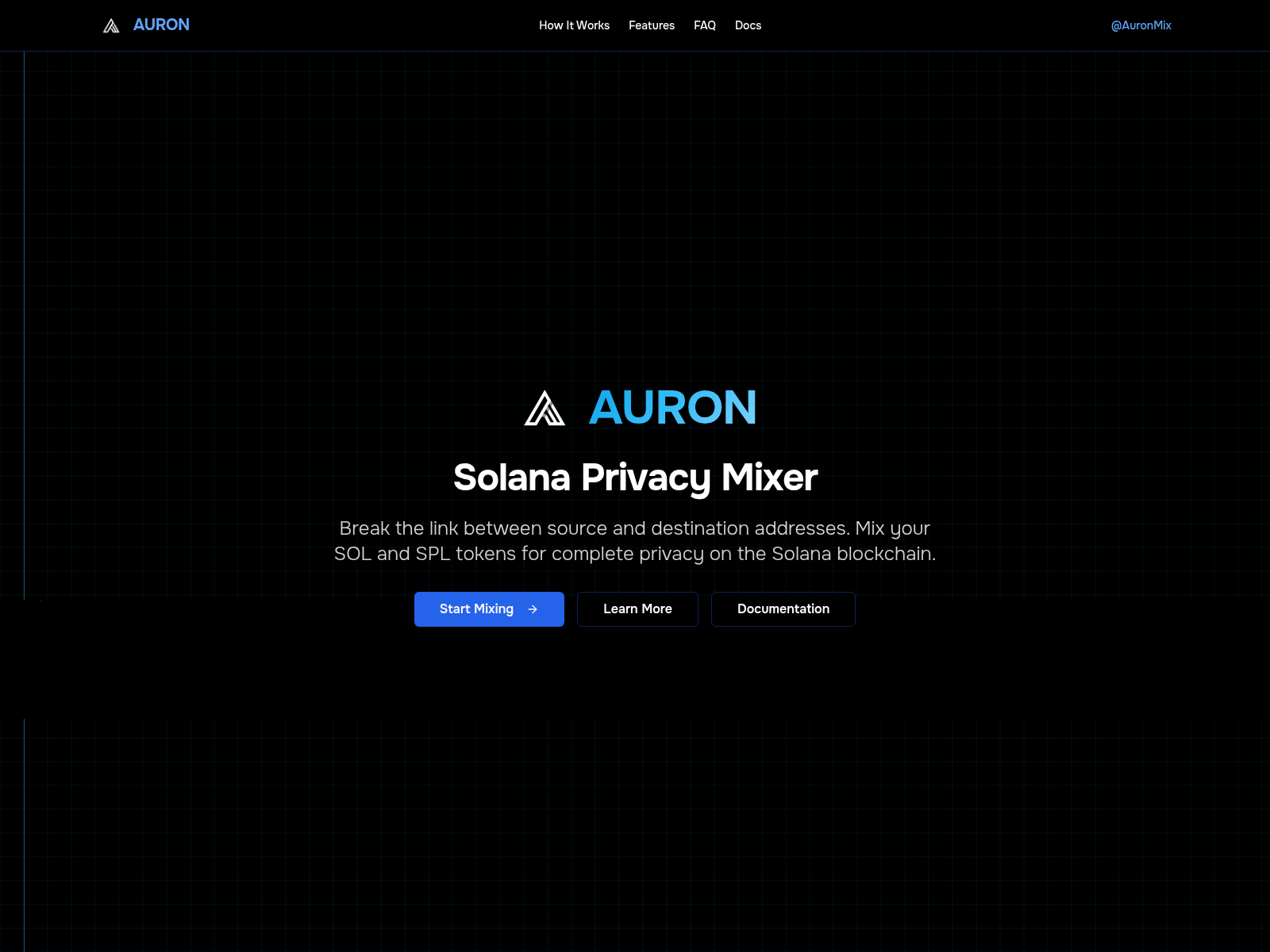 Screenshot of auron.space