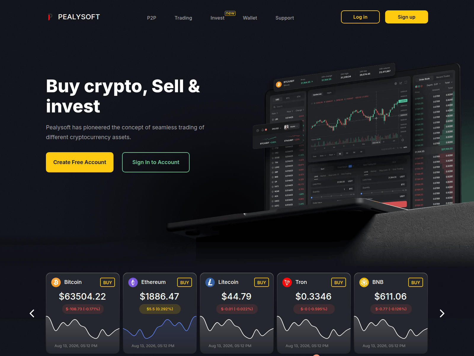 Screenshot of pealysoft.com