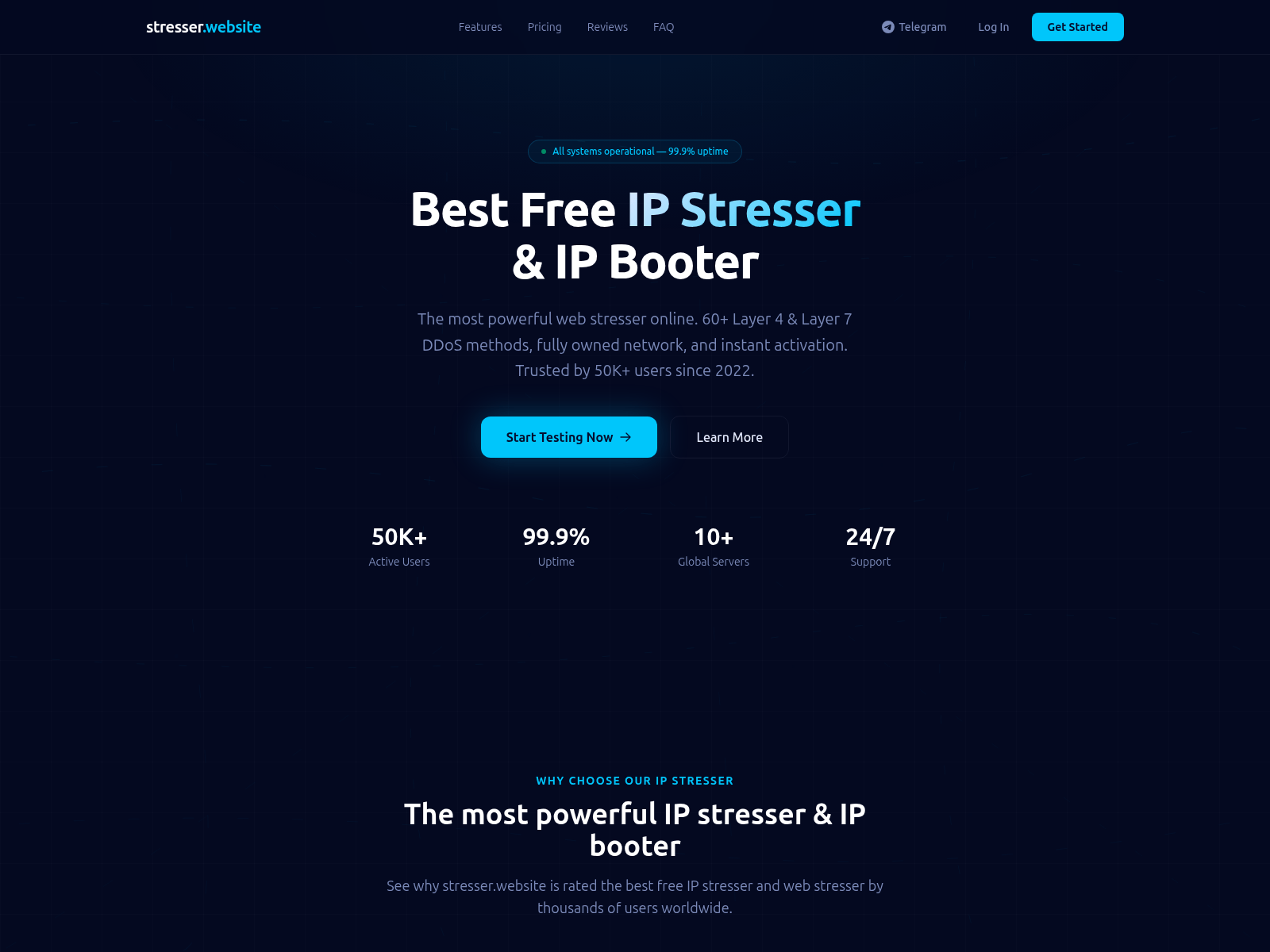 Screenshot of stresser.website