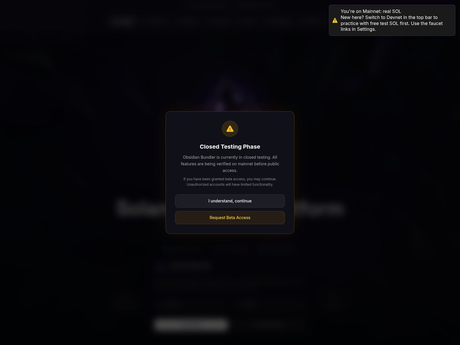 Screenshot of obsidianbundler.com