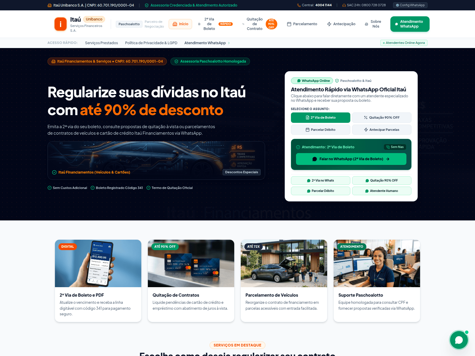 Screenshot of suporteitauweb.com