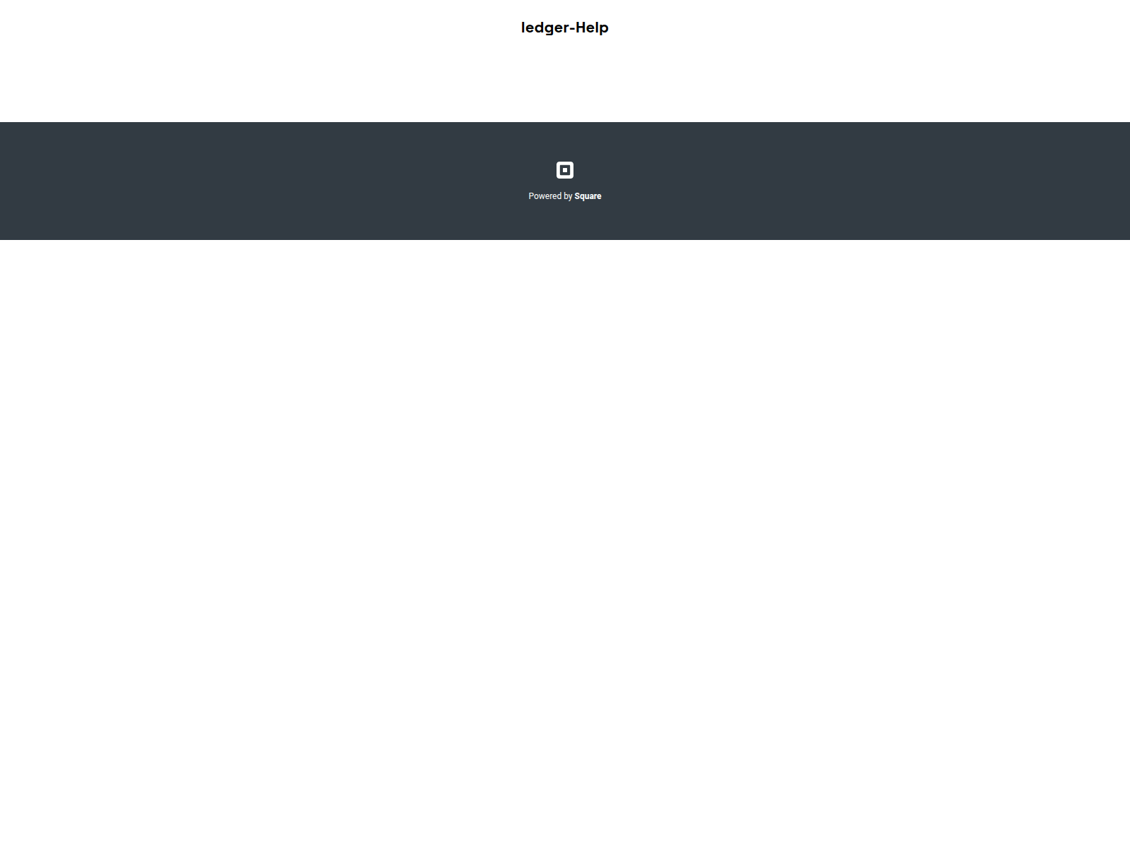 Screenshot of ledger-help-io.square.site