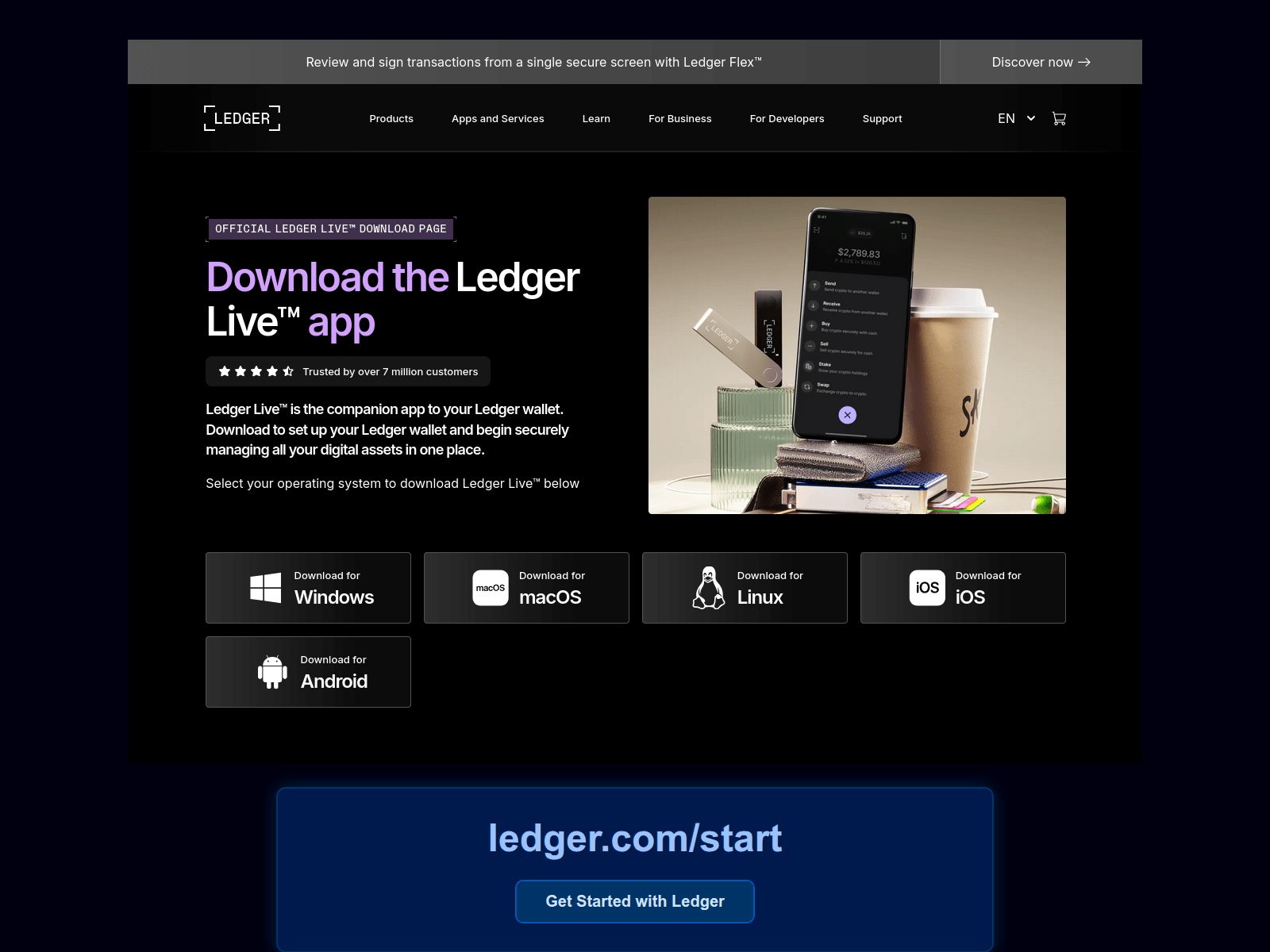Screenshot of start-us-ledger-eng.netlify.app