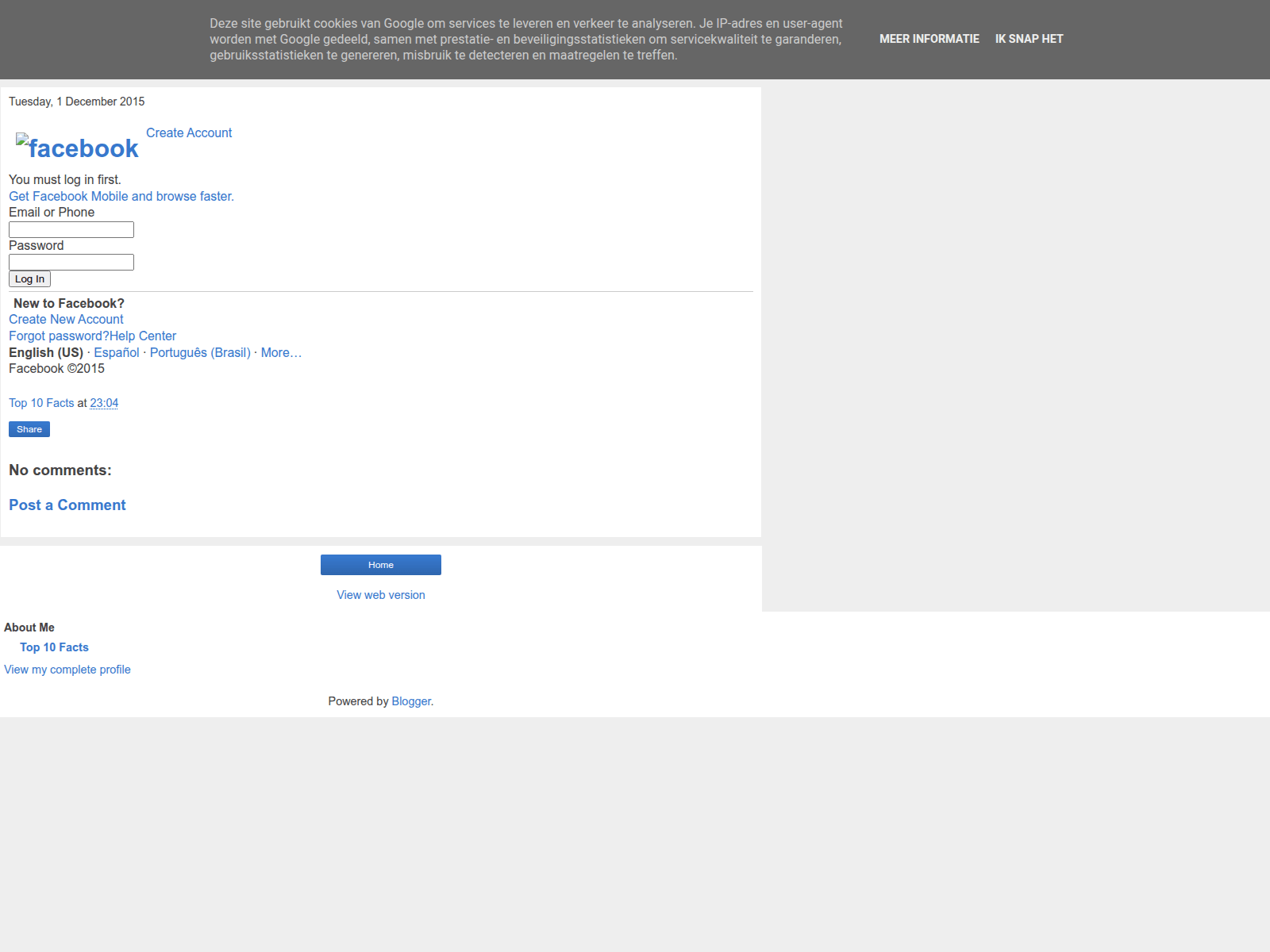 Screenshot of facebookteamhelp.blogspot.com