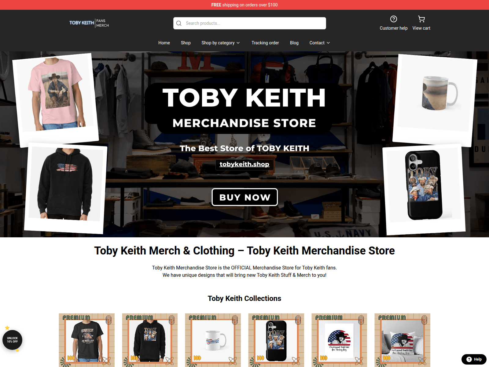 Screenshot of tobykeith.shop